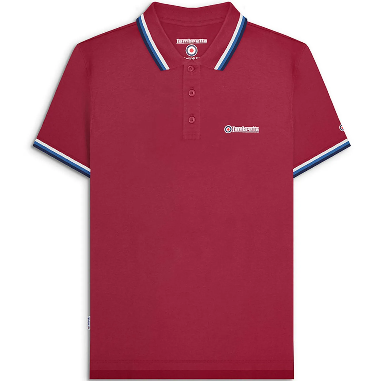 Lambretta Mens Triple Tipped Polo Shirt