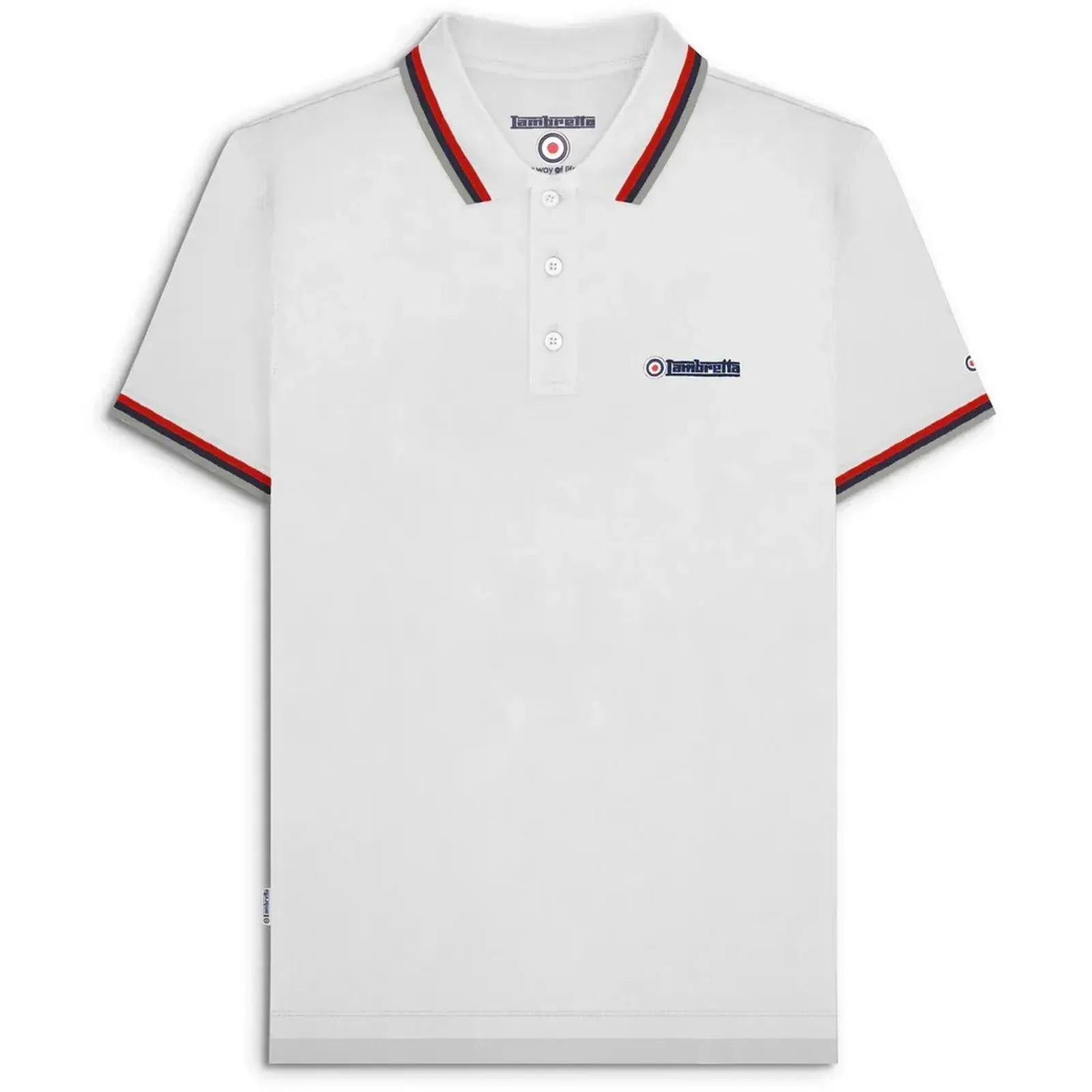 Lambretta Mens Triple Tipped Polo Shirt
