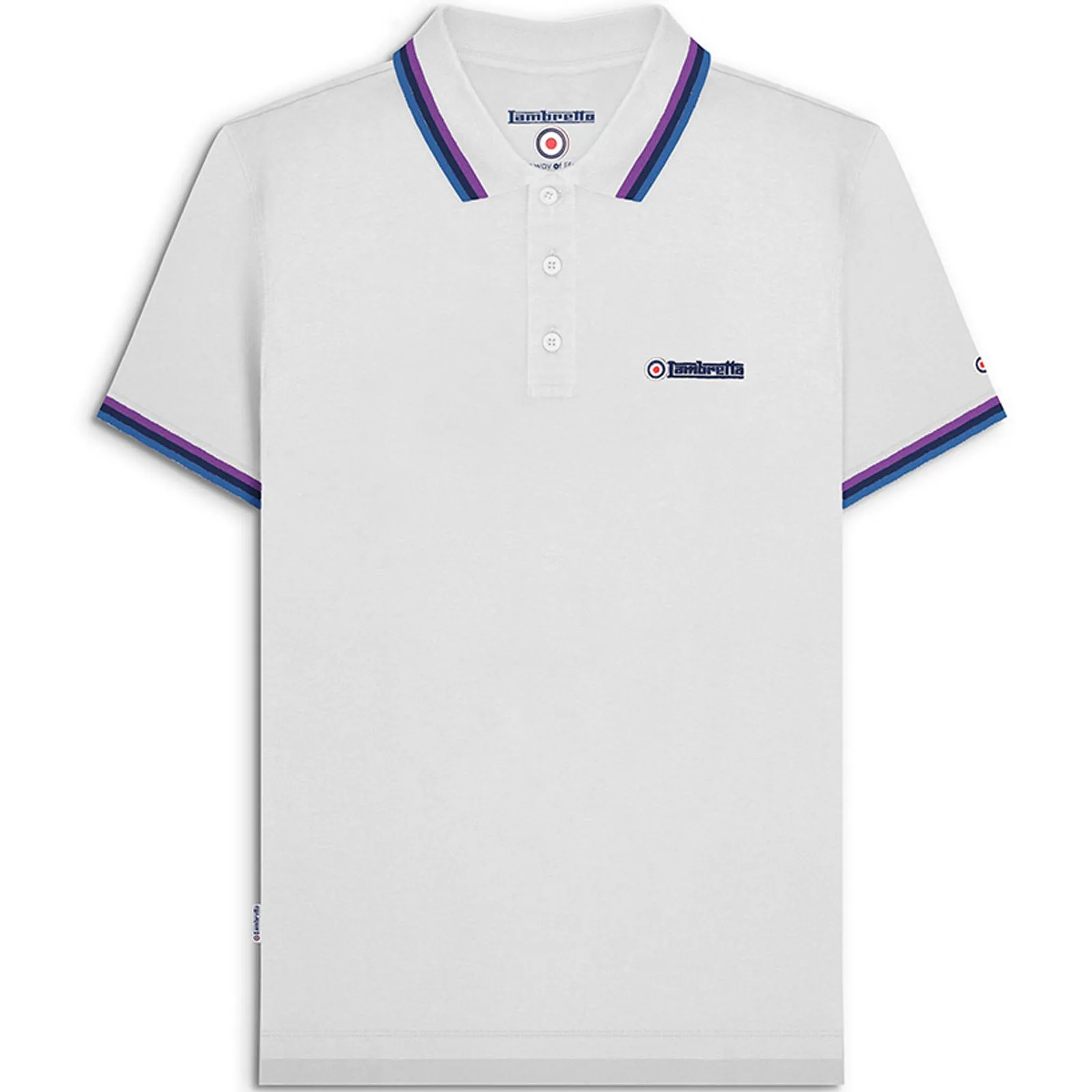 Lambretta Mens Triple Tipped Polo Shirt
