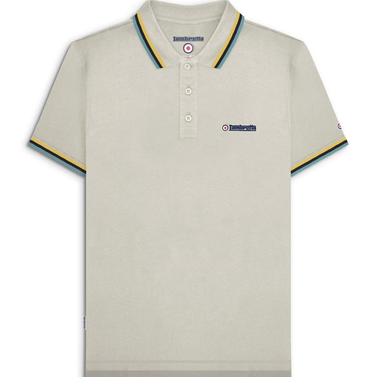 Lambretta Mens Triple Tipped Polo Shirt