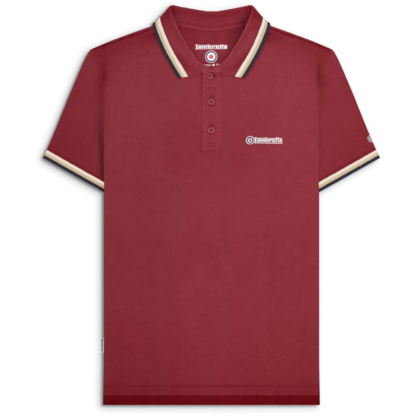 Lambretta Mens Triple Tipped Polo Shirt