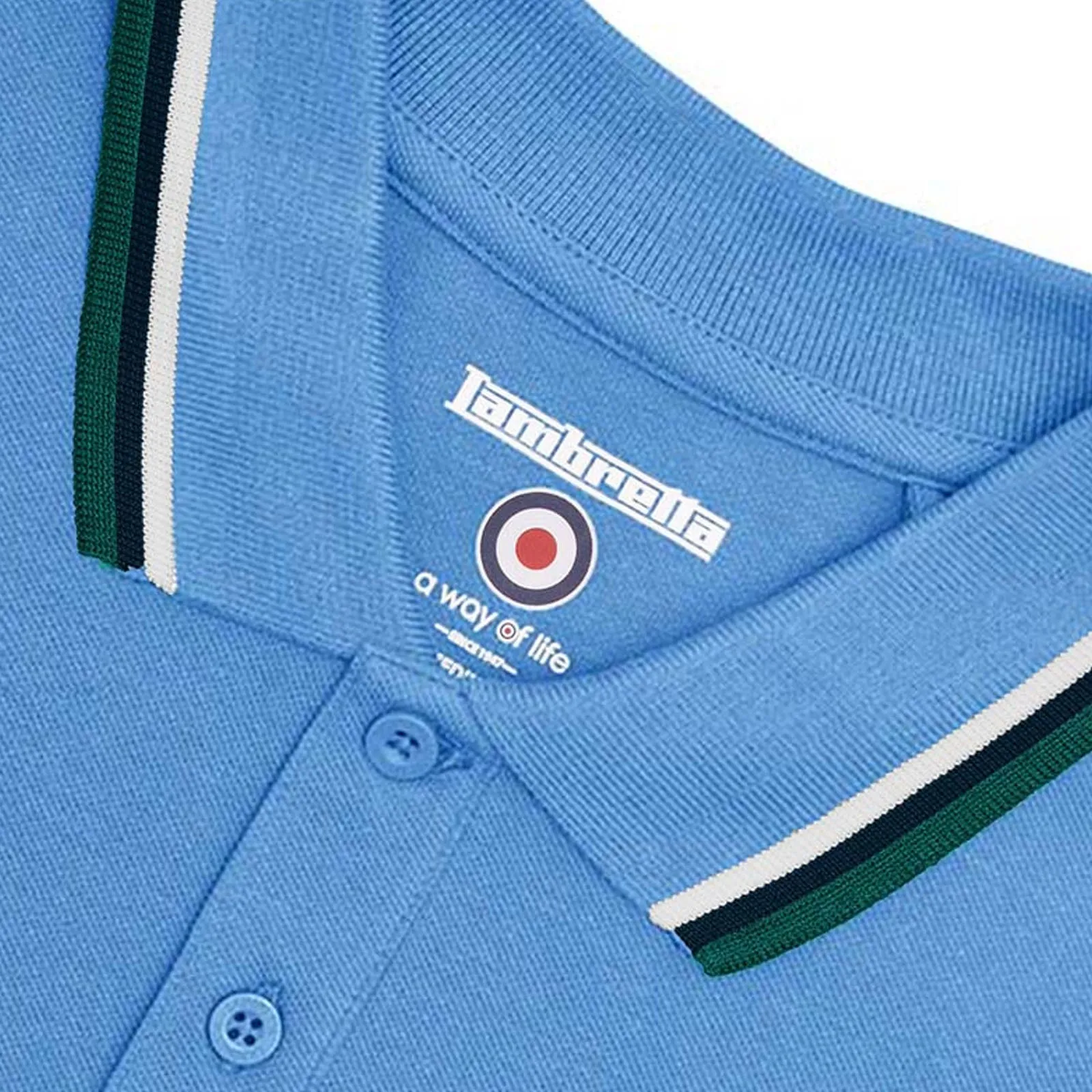 Lambretta Mens Triple Tipped Polo Shirt