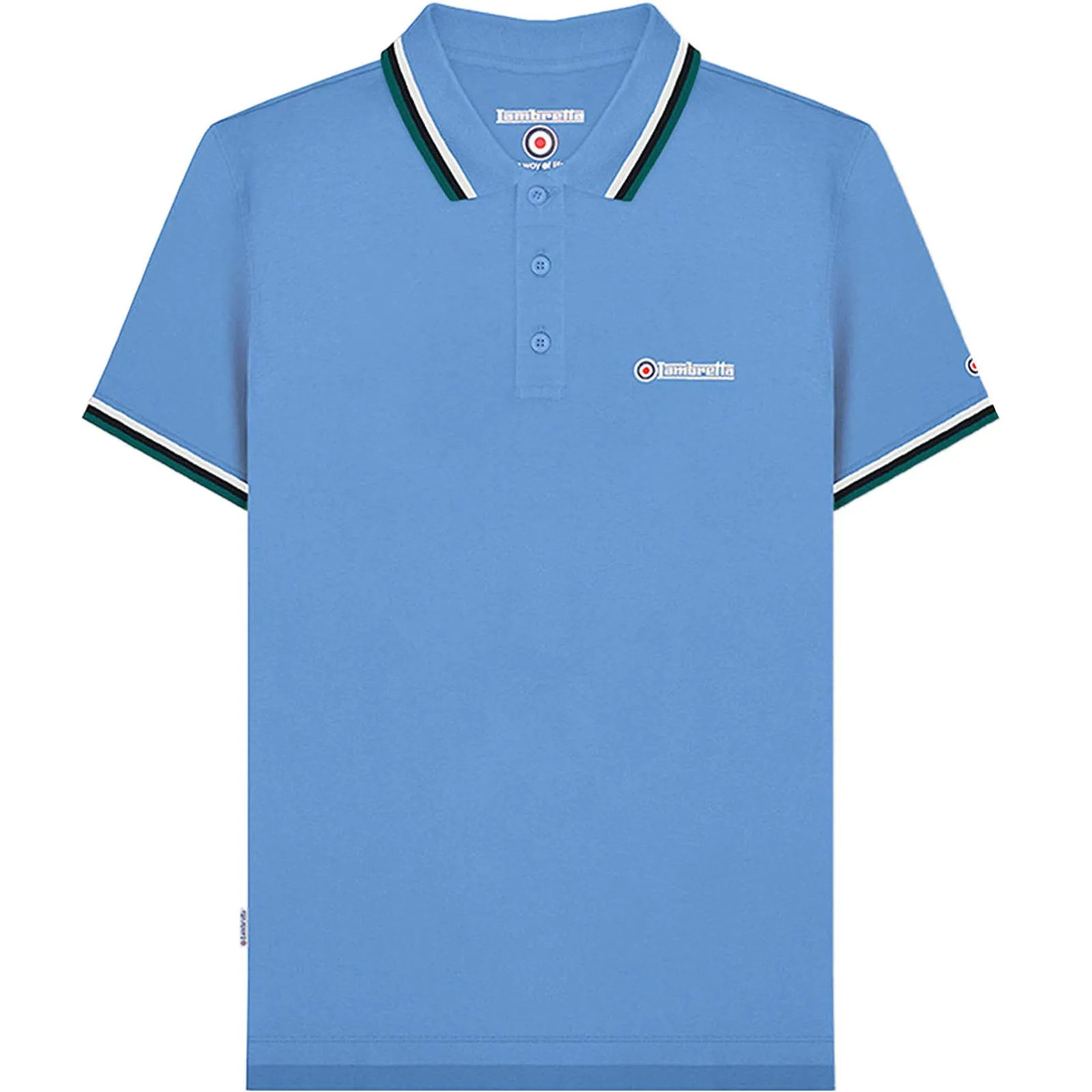Lambretta Mens Triple Tipped Polo Shirt