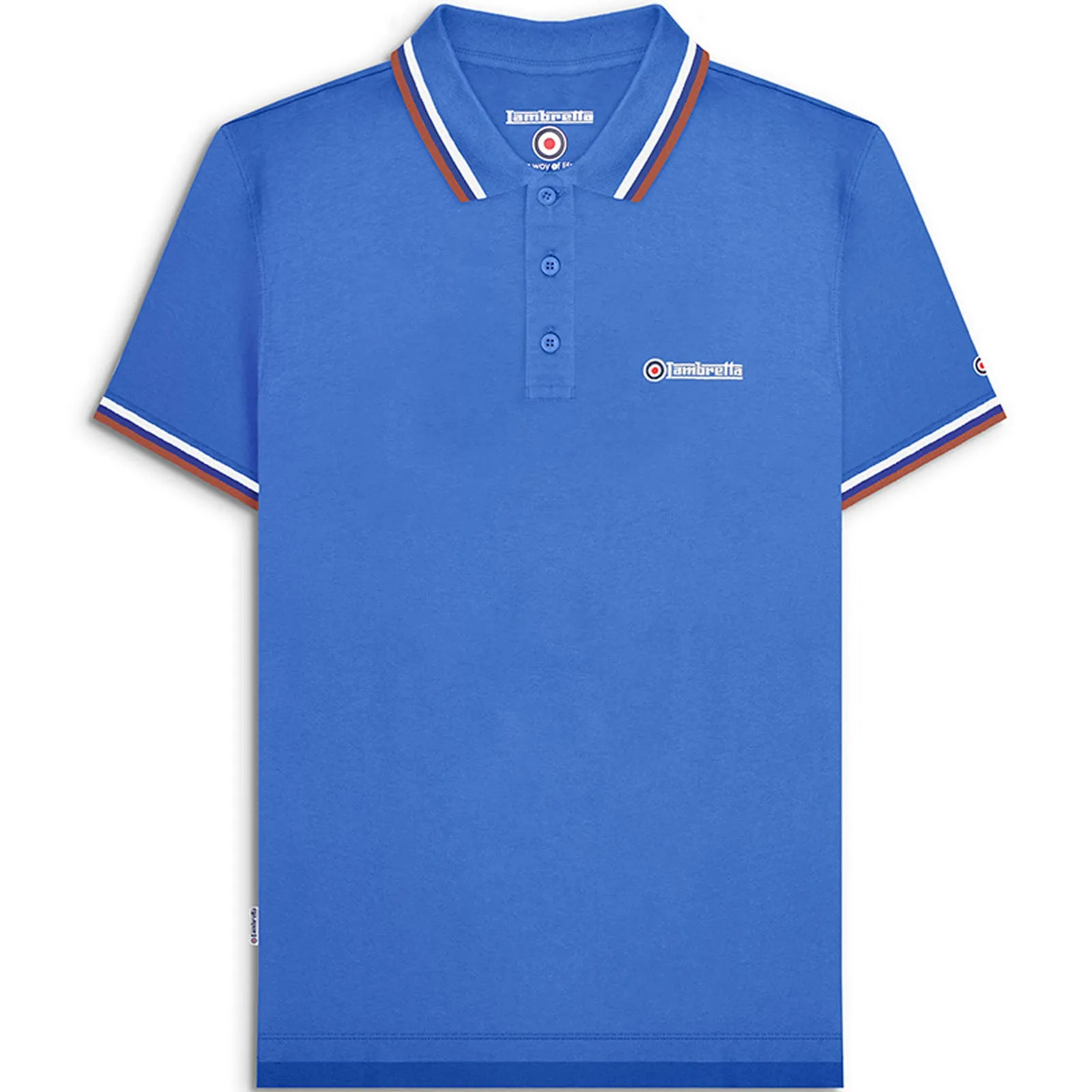 Lambretta Mens Triple Tipped Polo Shirt