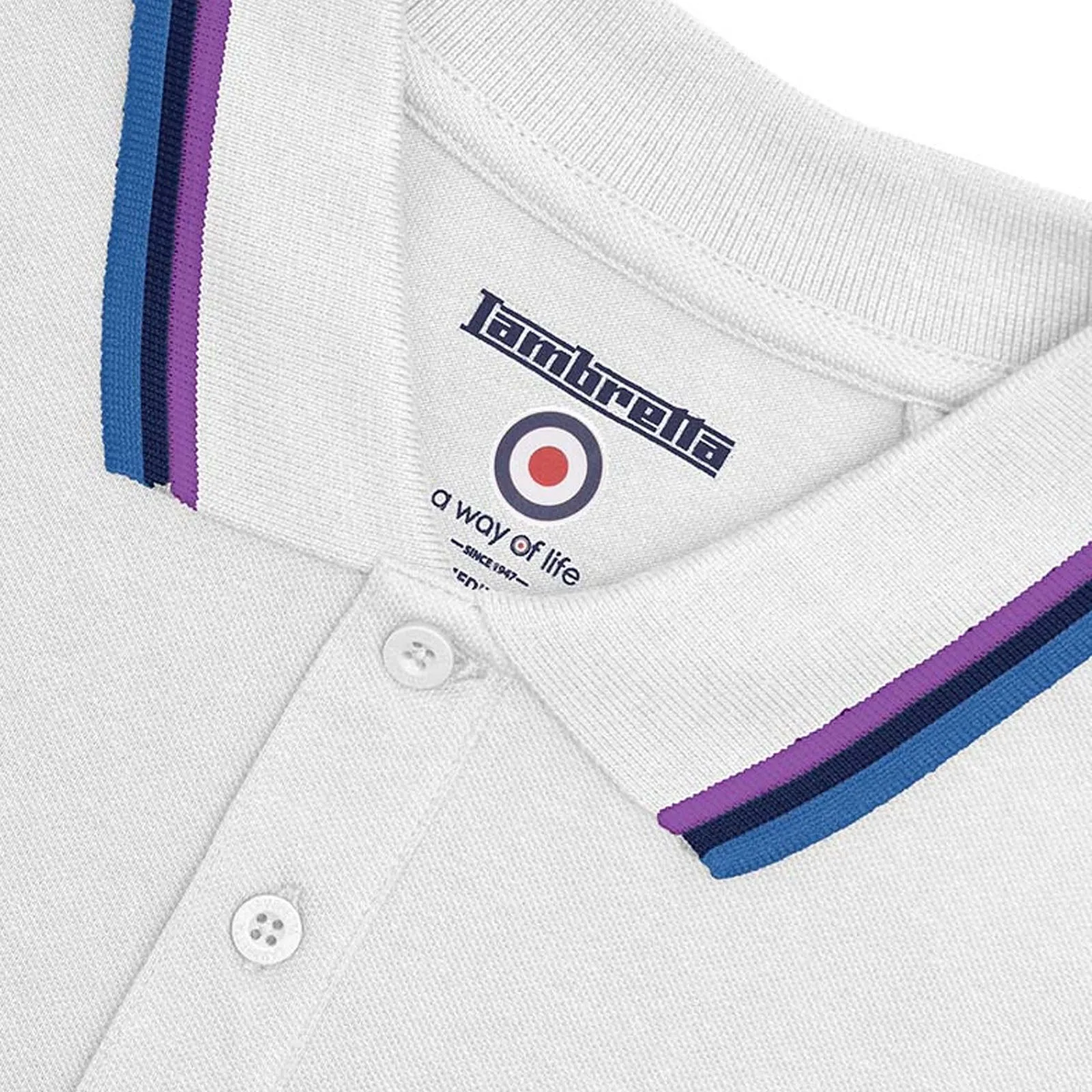 Lambretta Mens Triple Tipped Polo Shirt
