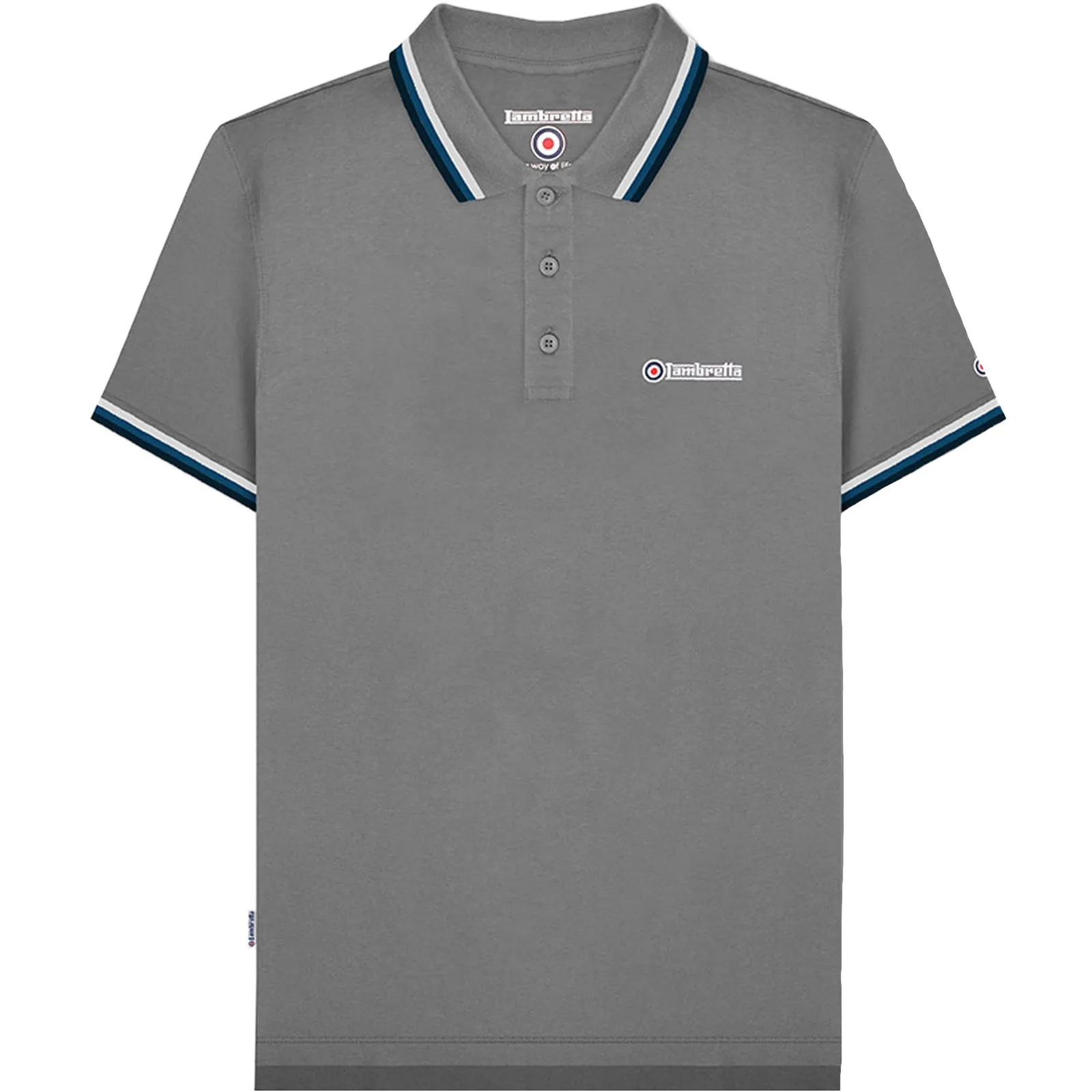 Lambretta Mens Triple Tipped Polo Shirt
