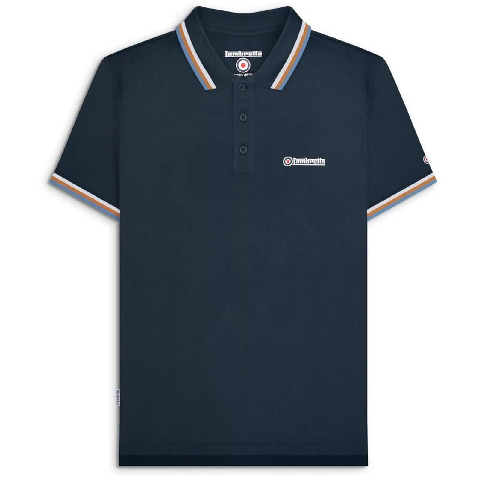 Lambretta Mens Triple Tipped Polo Shirt