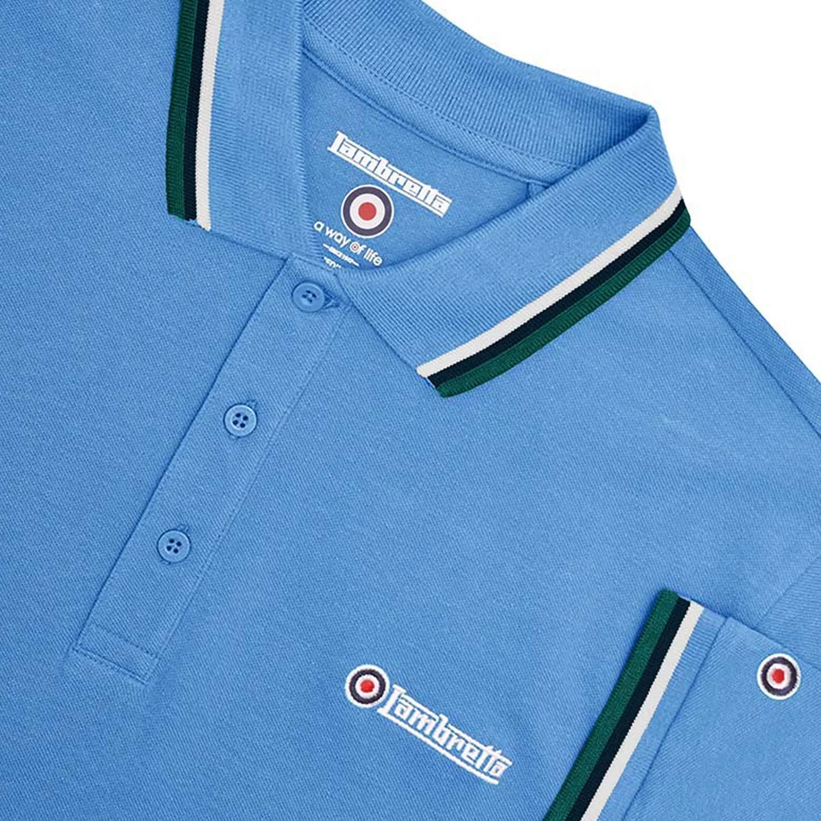 Lambretta Mens Triple Tipped Polo Shirt