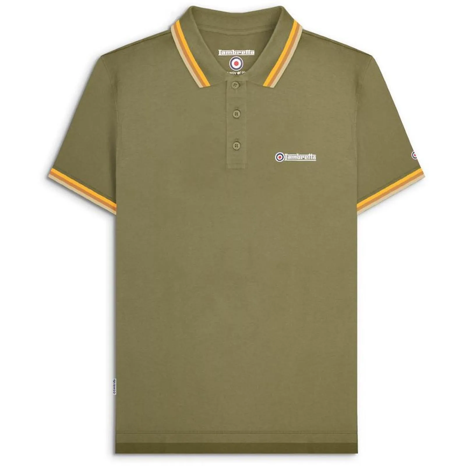 Lambretta Mens Triple Tipped Polo Shirt