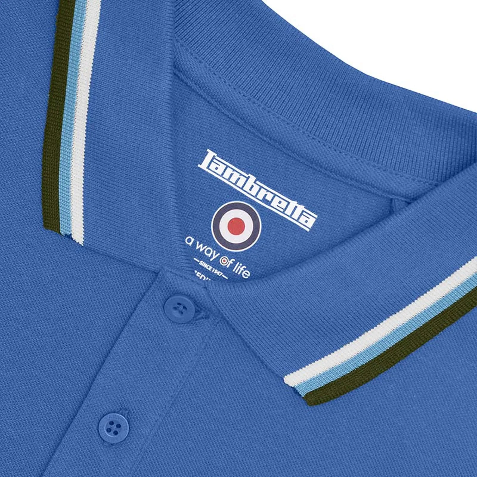 Lambretta Mens Triple Tipped Polo Shirt