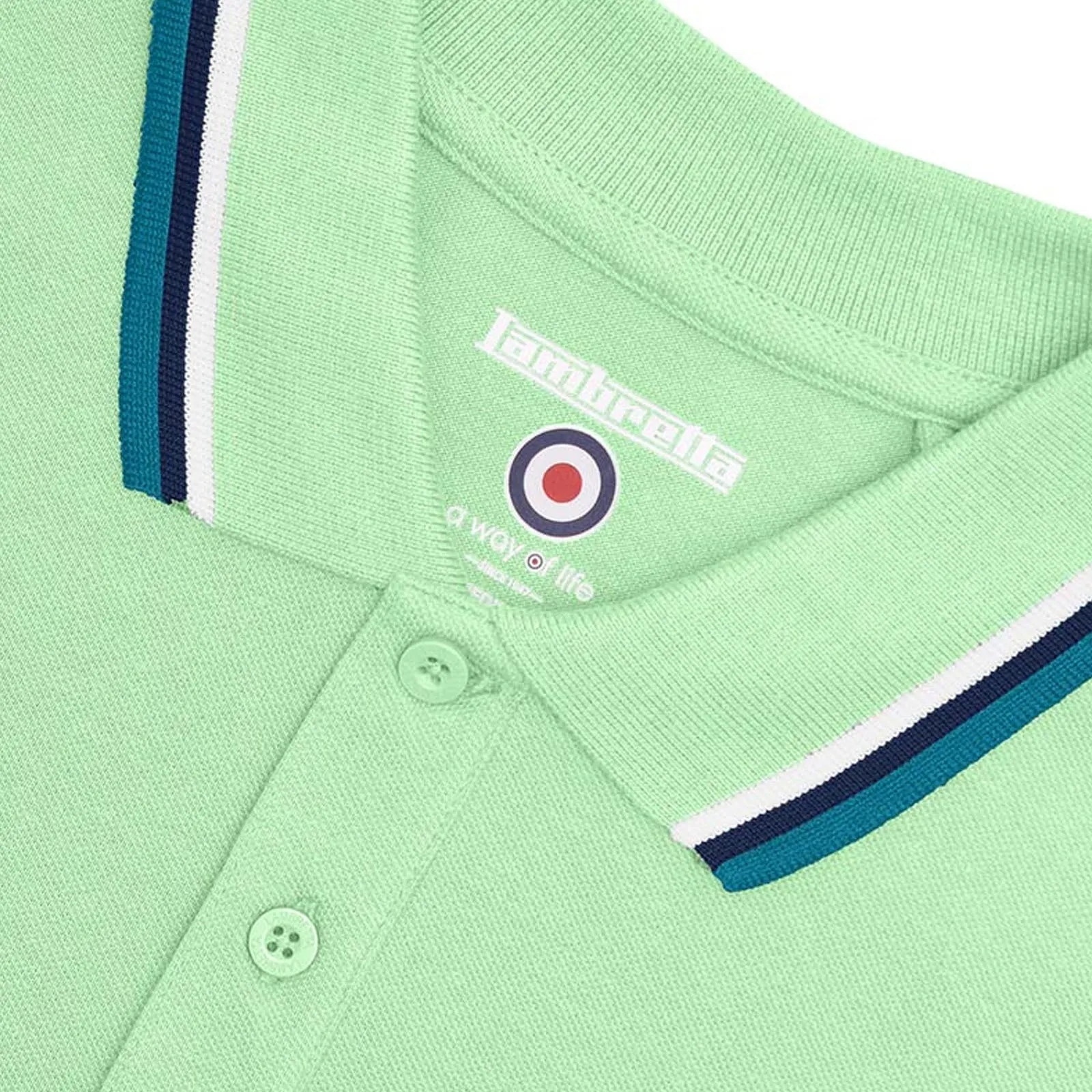 Lambretta Mens Triple Tipped Polo Shirt