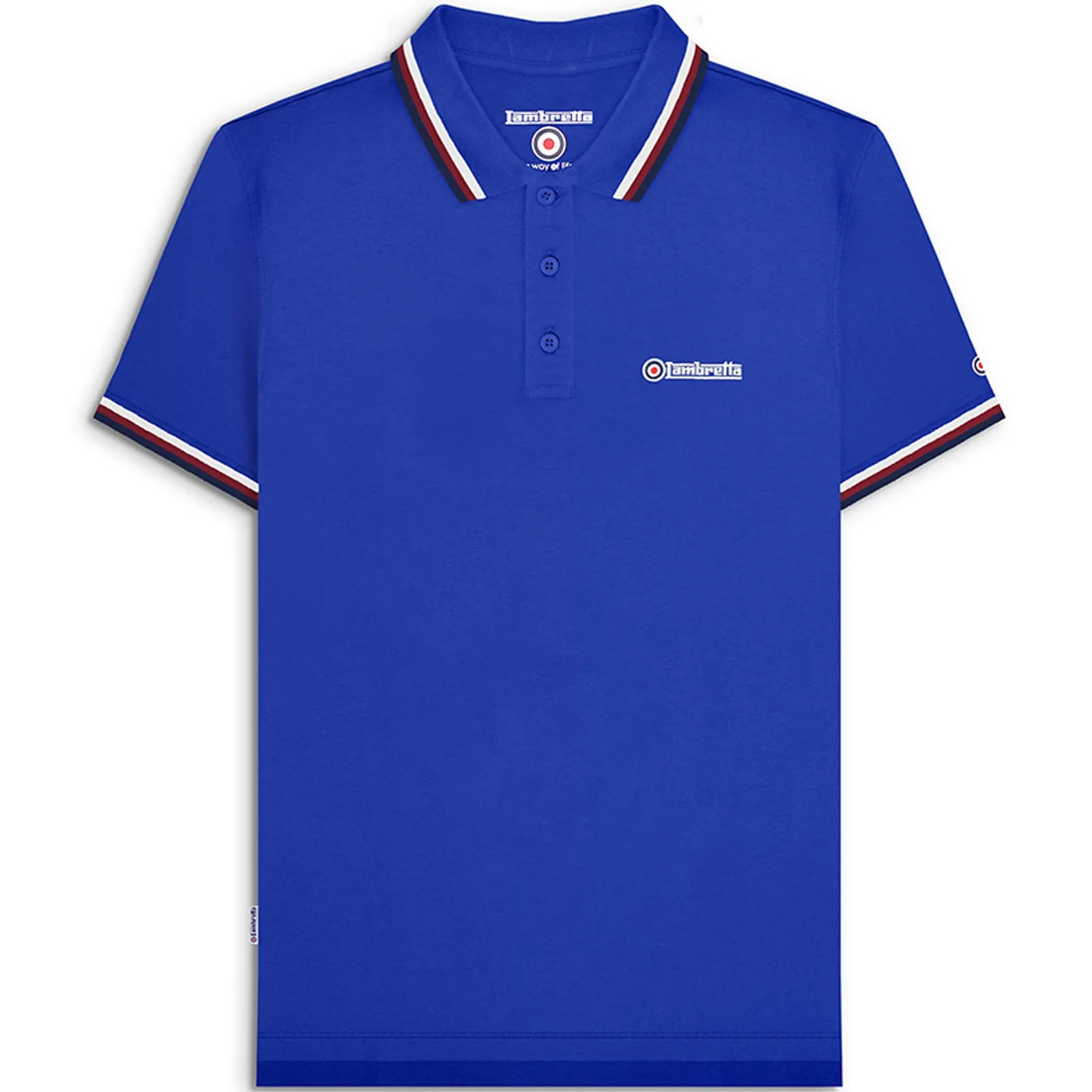 Lambretta Mens Triple Tipped Polo Shirt