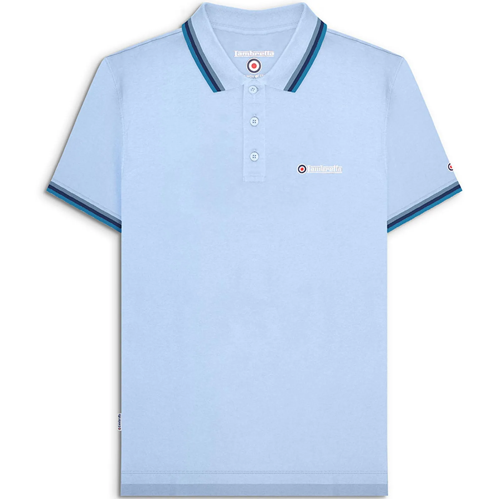 Lambretta Mens Triple Tipped Polo Shirt