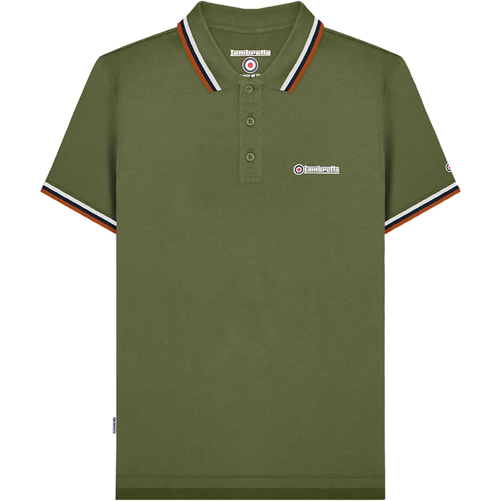 Lambretta Mens Triple Tipped Polo Shirt
