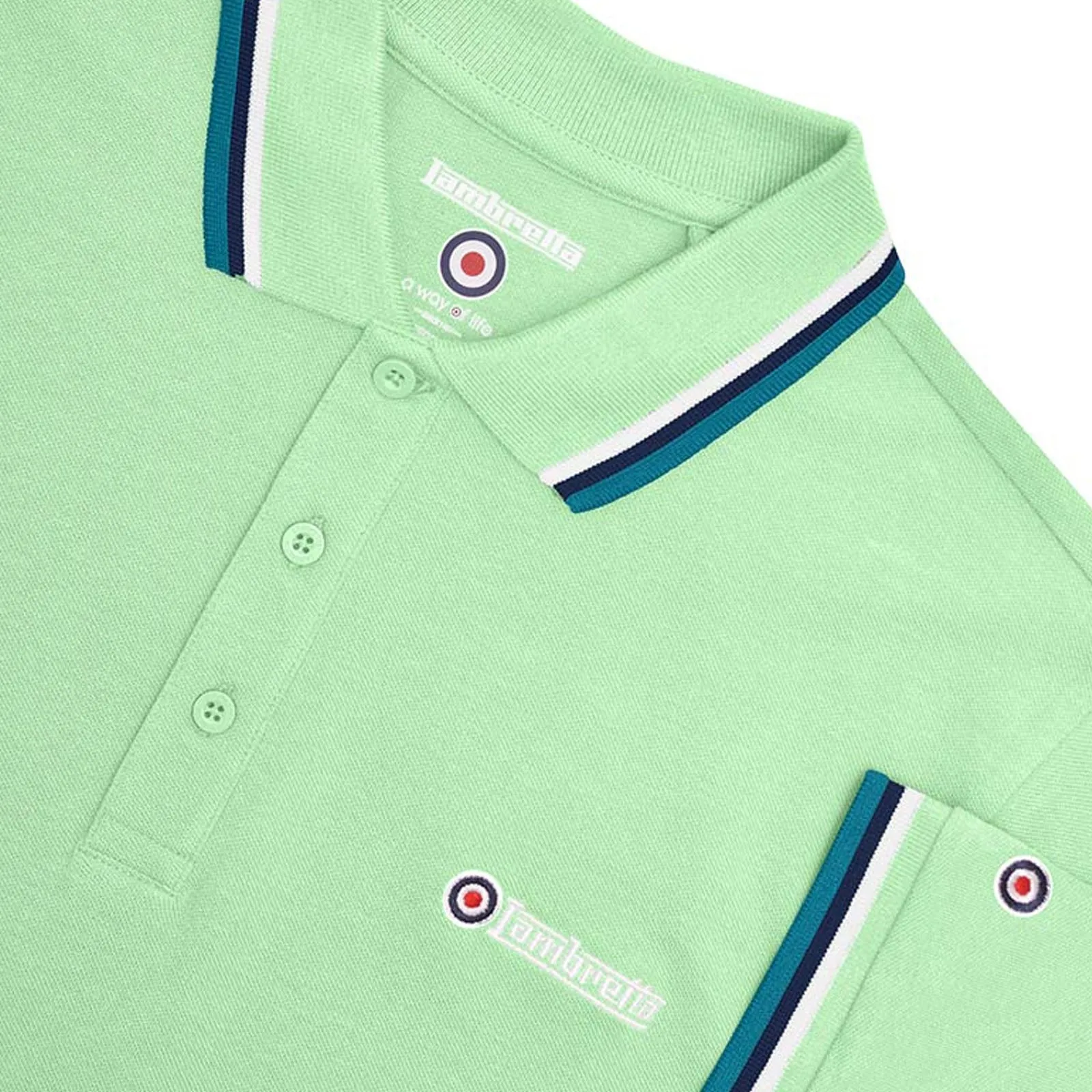 Lambretta Mens Triple Tipped Polo Shirt