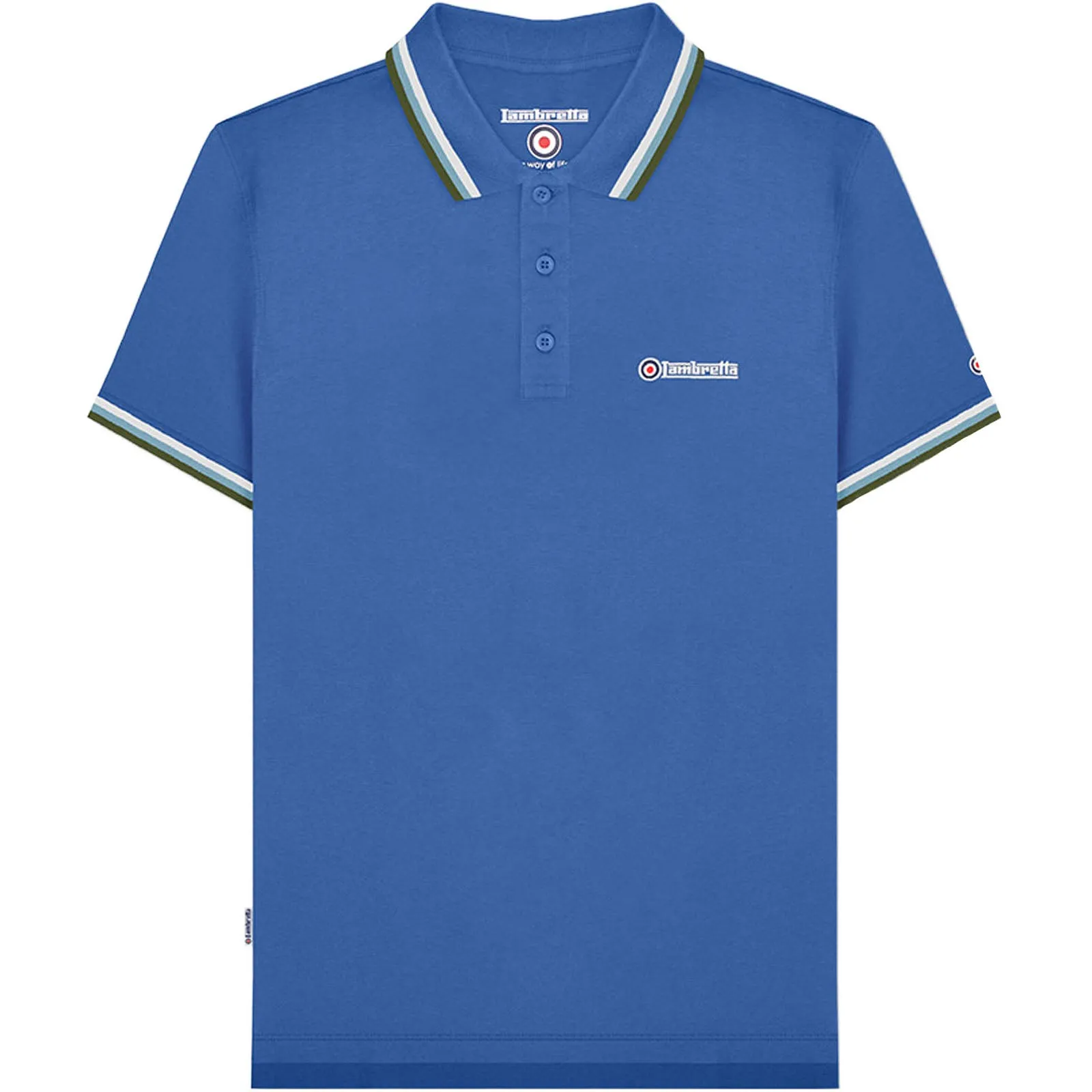 Lambretta Mens Triple Tipped Polo Shirt
