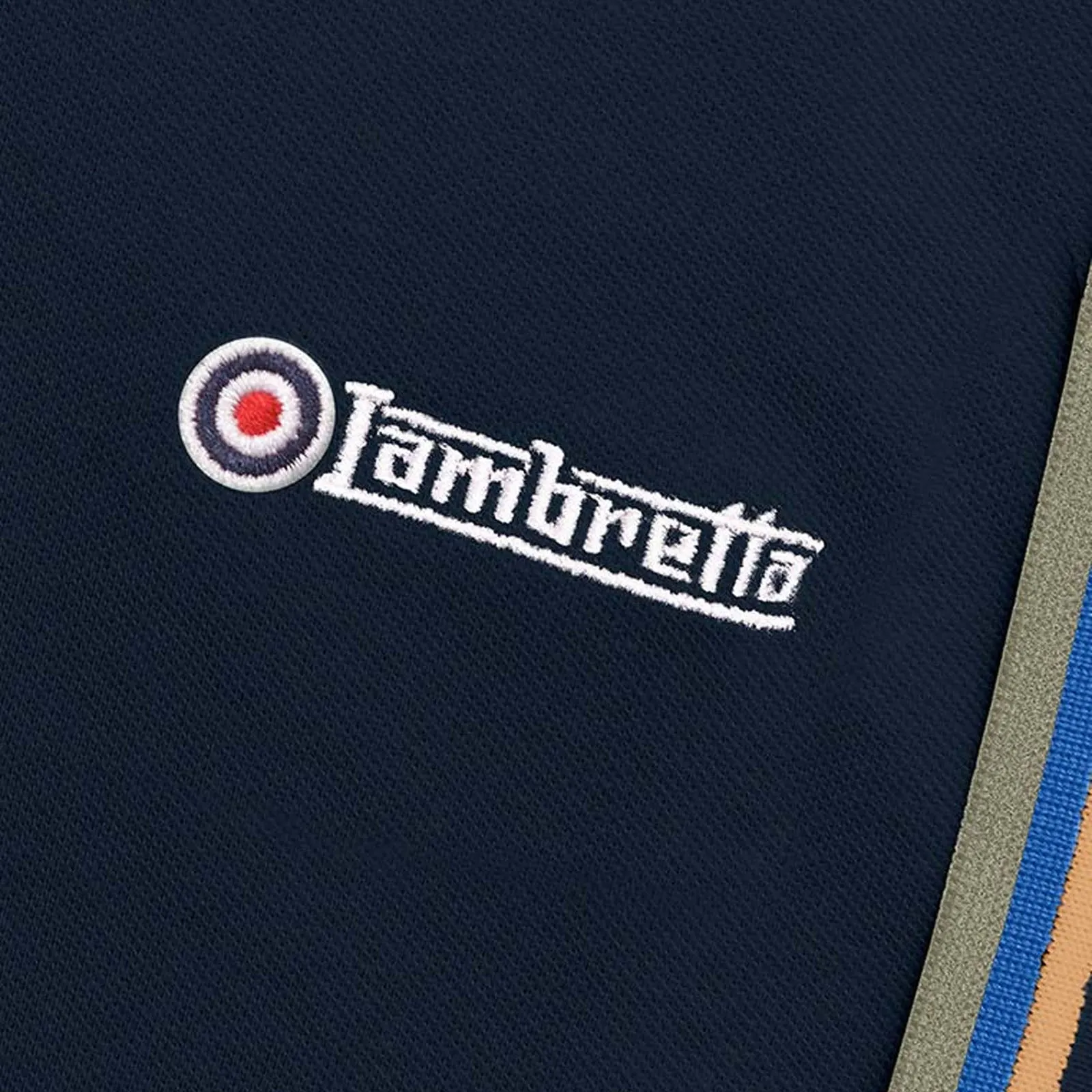 Lambretta Mens Triple Tipped Retro Polo Shirt