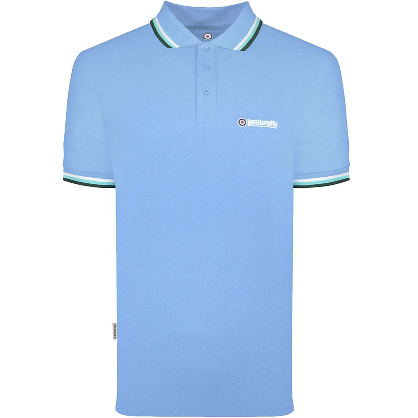Lambretta Mens Triple Tipped Retro Polo Shirt