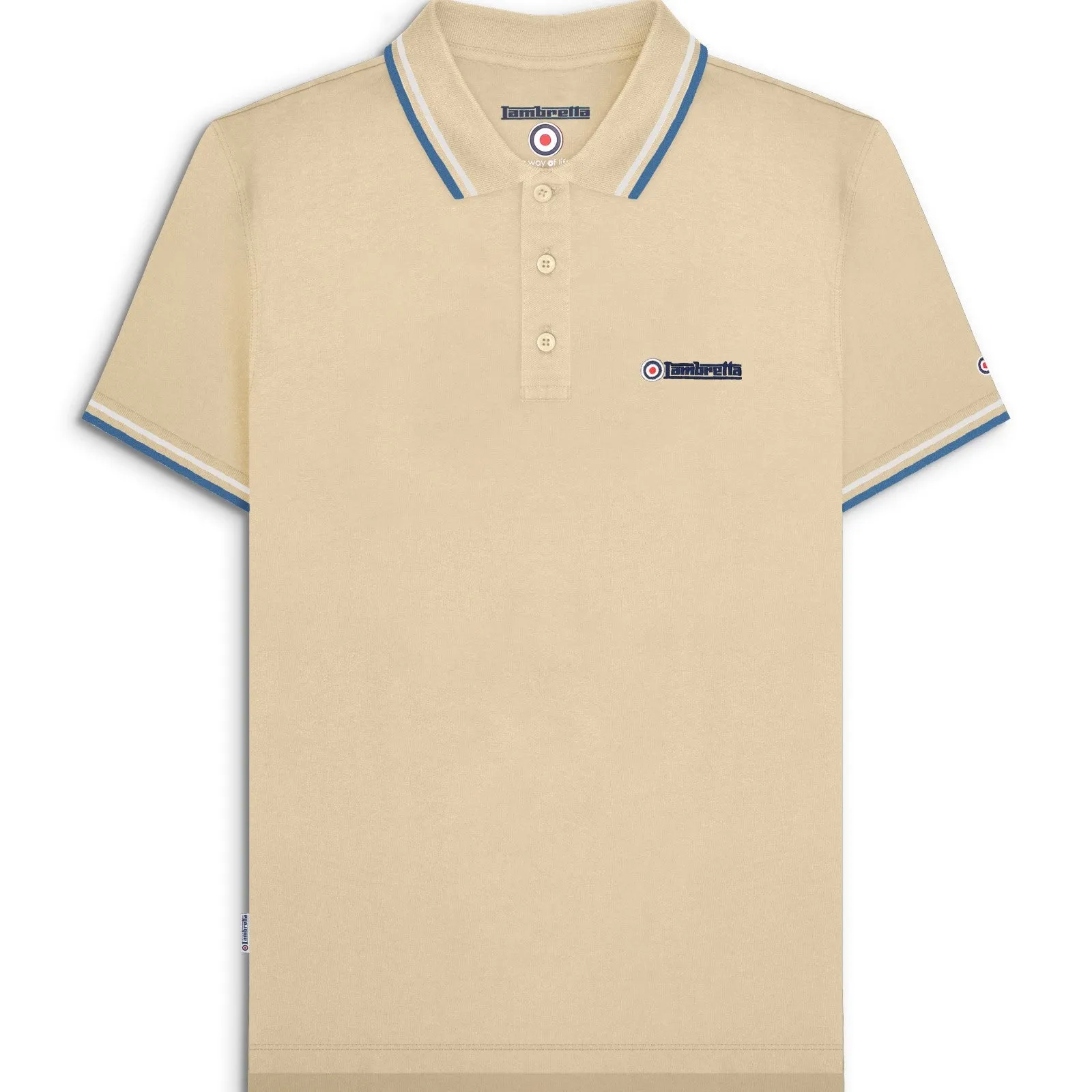 Lambretta Mens Twin Tipped Cotton Polo Shirt