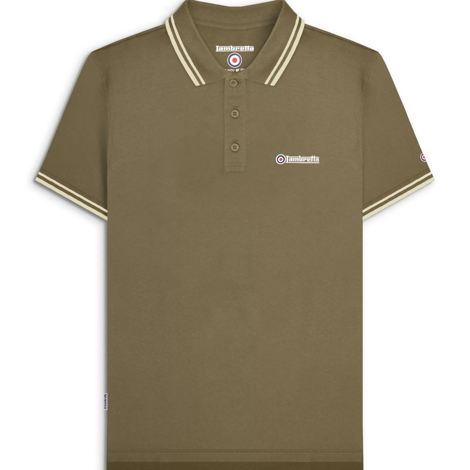 Lambretta Mens Twin Tipped Cotton Polo Shirt