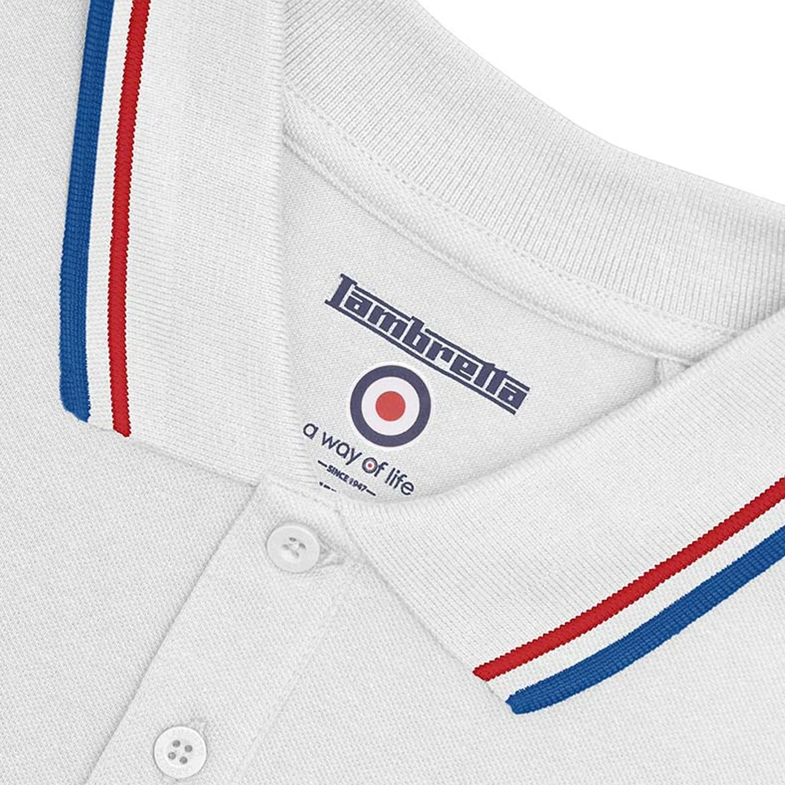 Lambretta Mens Twin Tipped Cotton Polo Shirt