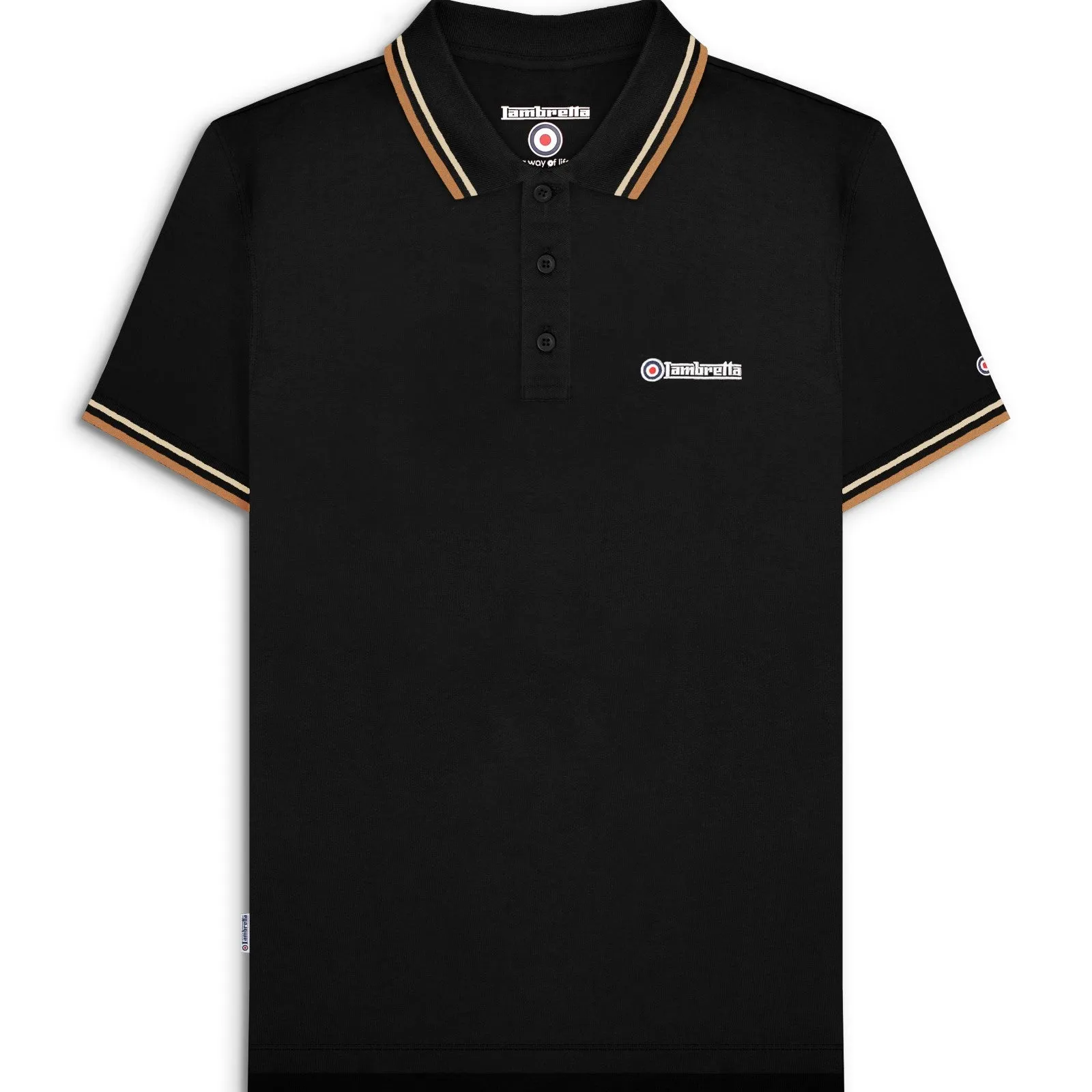 Lambretta Mens Twin Tipped Cotton Polo Shirt