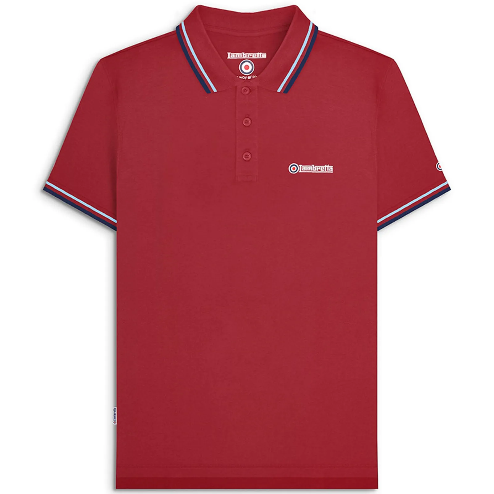 Lambretta Mens Twin Tipped Cotton Polo Shirt
