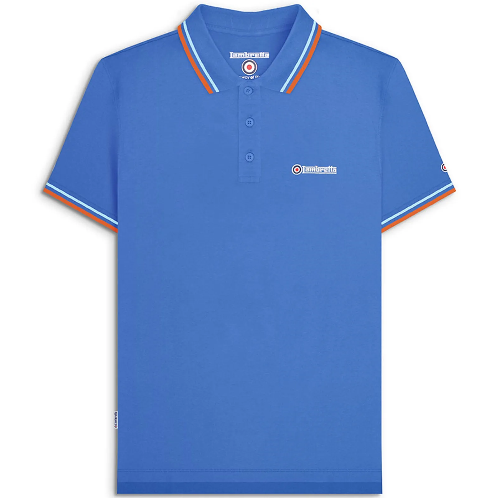 Lambretta Mens Twin Tipped Cotton Polo Shirt