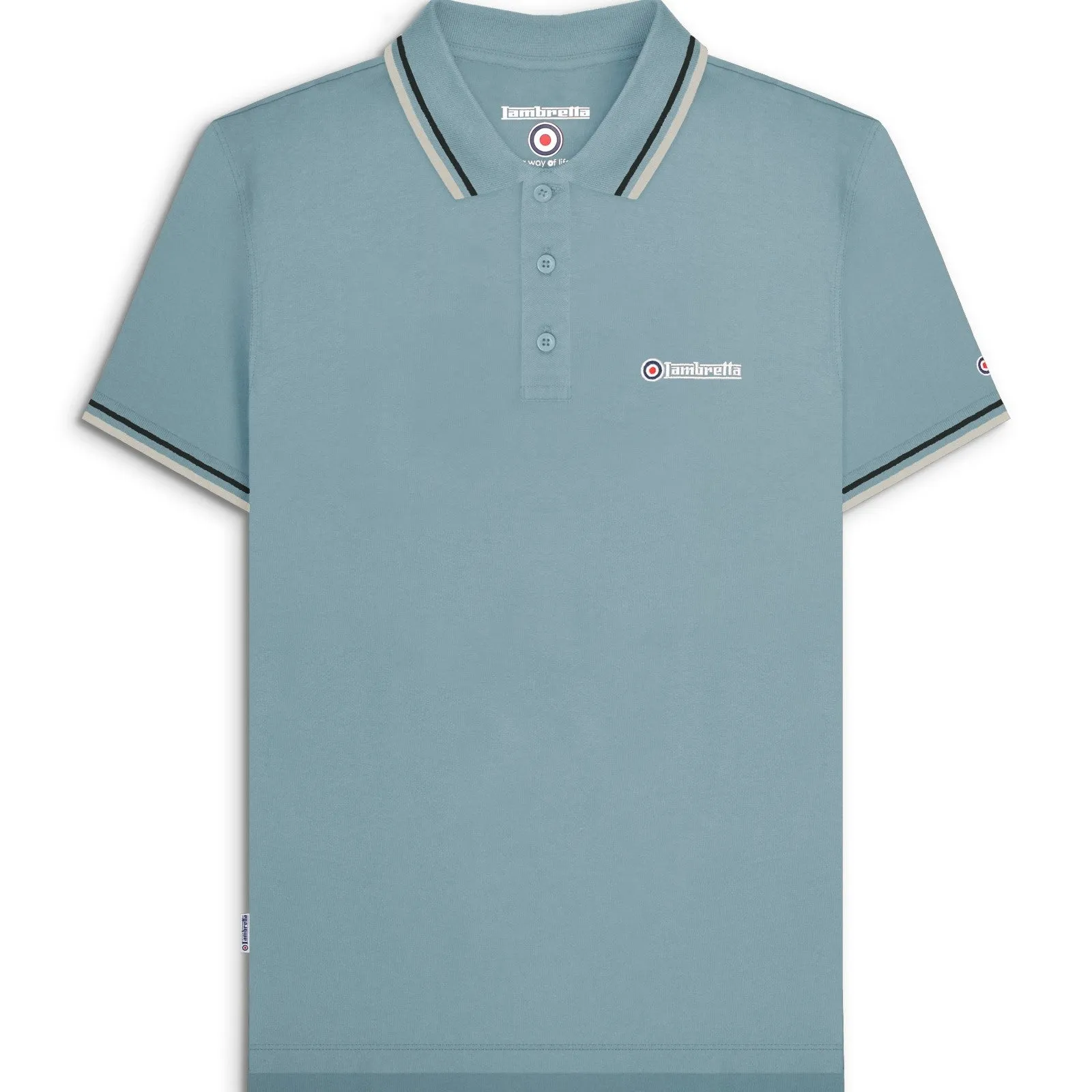 Lambretta Mens Twin Tipped Cotton Polo Shirt