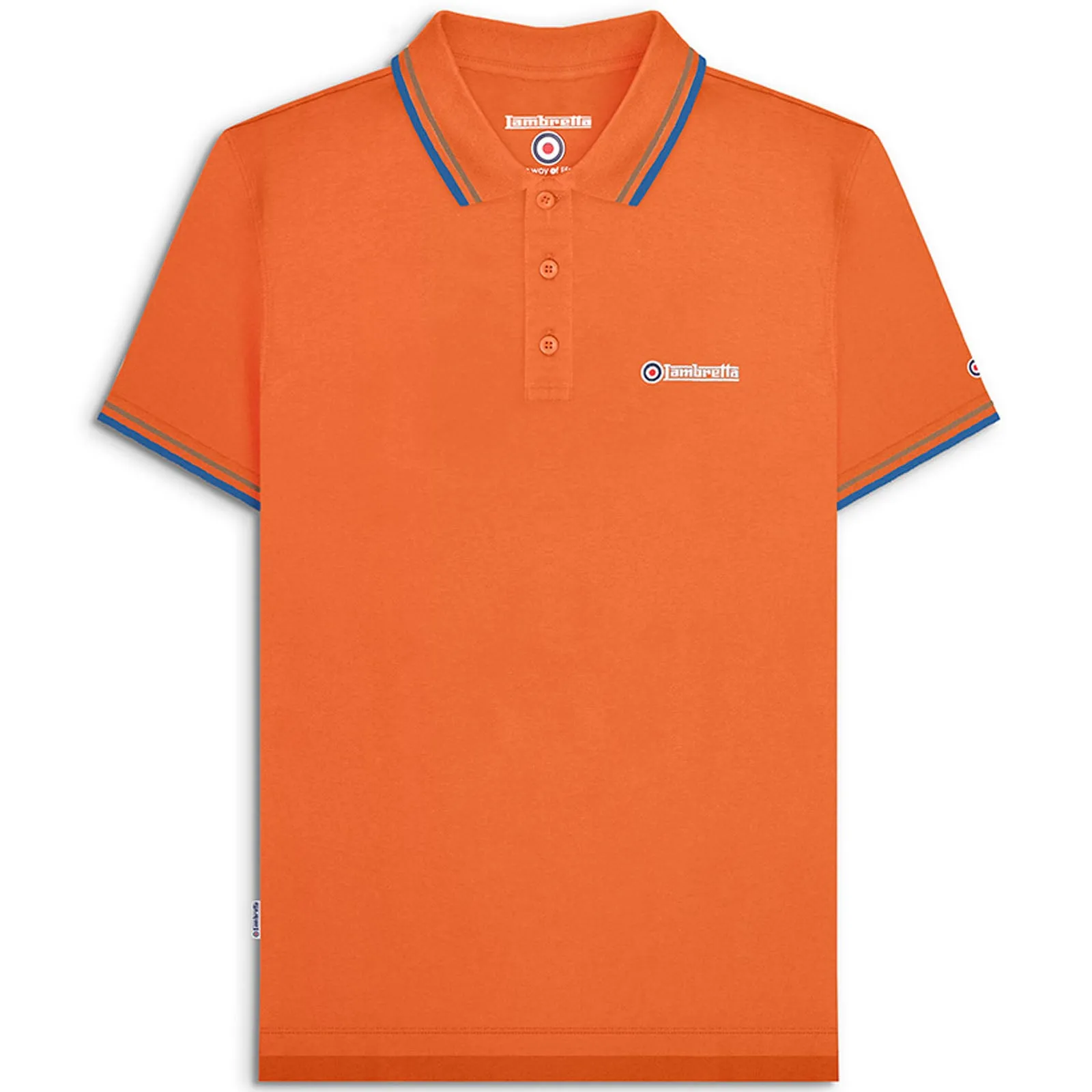 Lambretta Mens Twin Tipped Cotton Polo Shirt