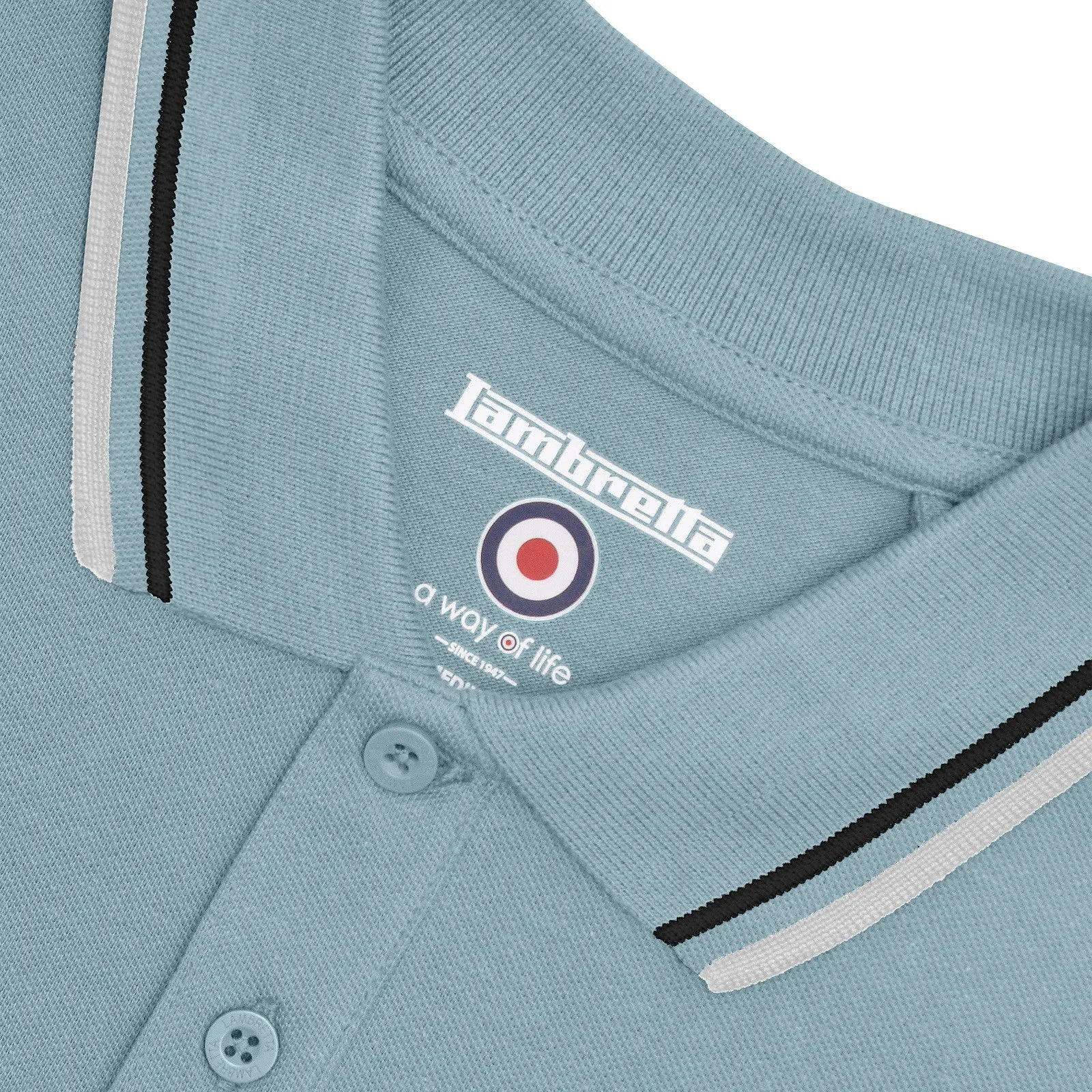 Lambretta Mens Twin Tipped Cotton Polo Shirt