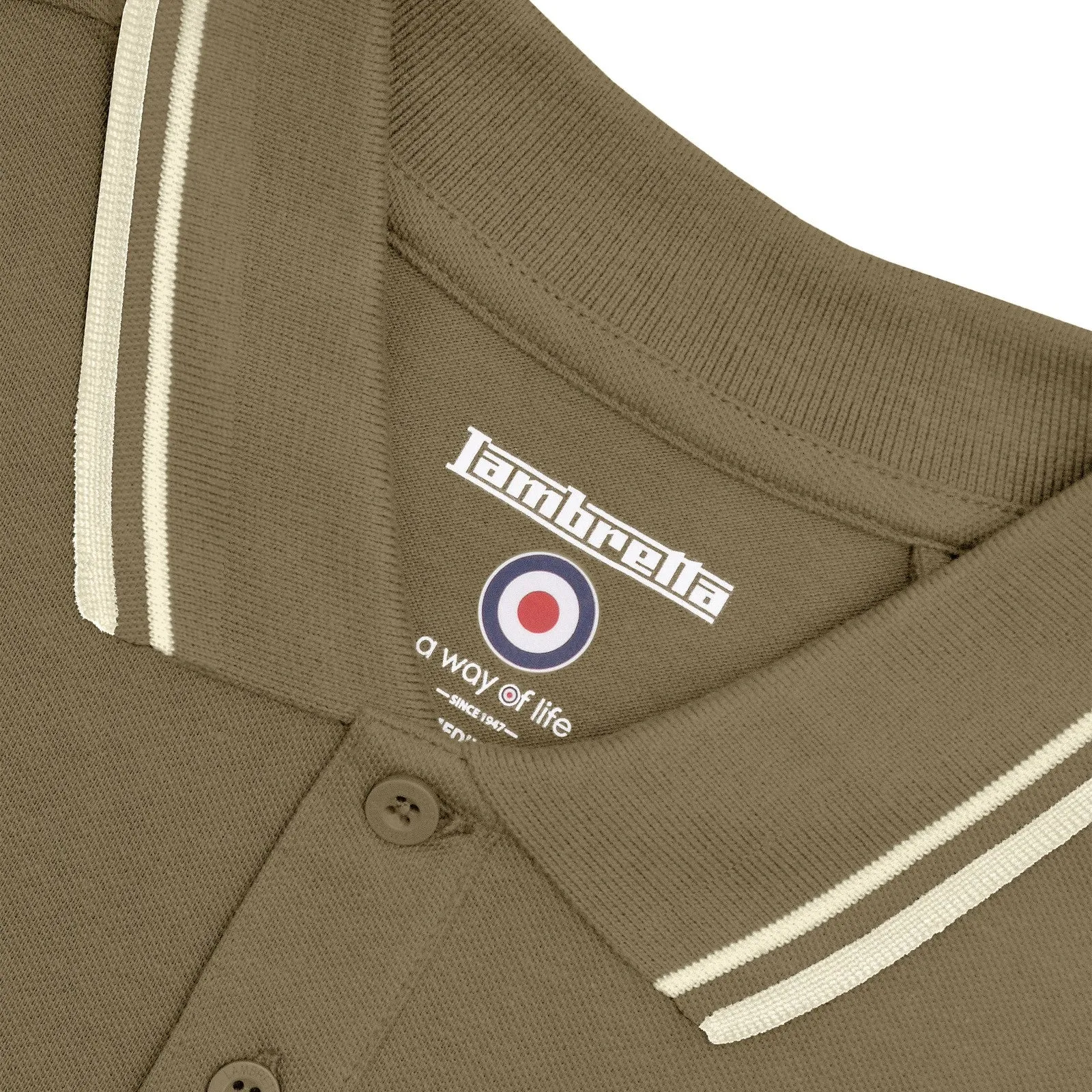 Lambretta Mens Twin Tipped Cotton Polo Shirt