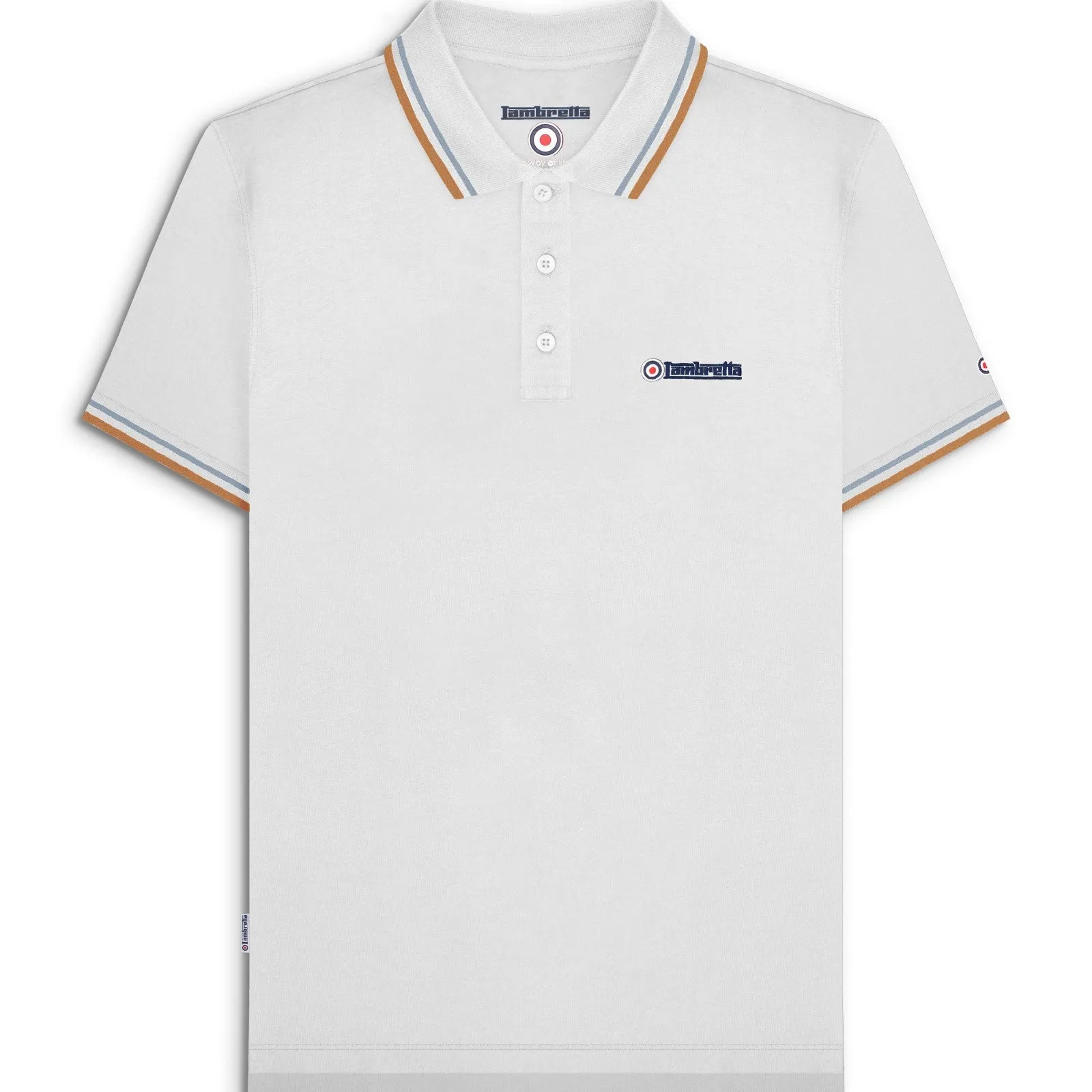 Lambretta Mens Twin Tipped Cotton Polo Shirt