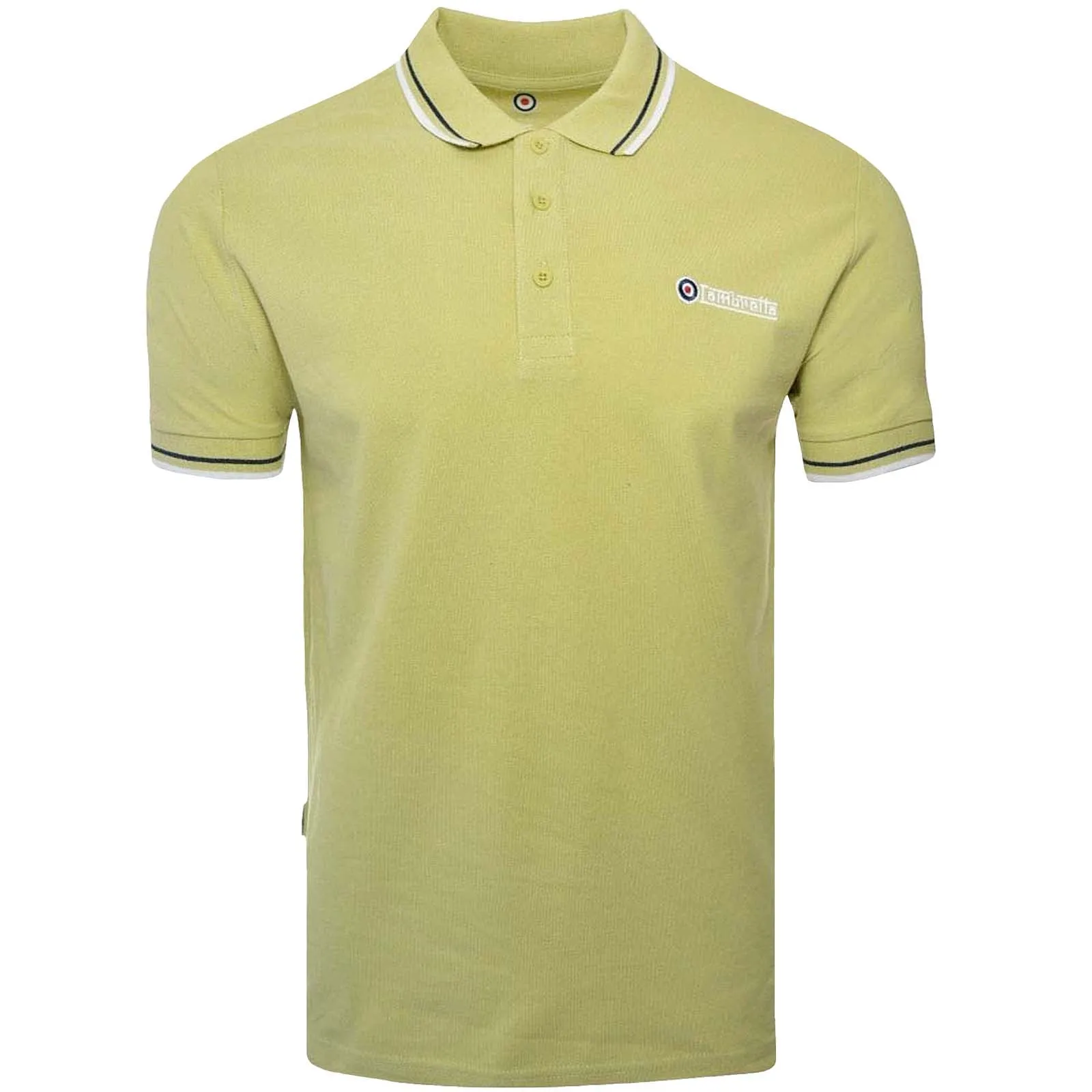 Lambretta Mens Twin Tipped Cotton Polo Shirt