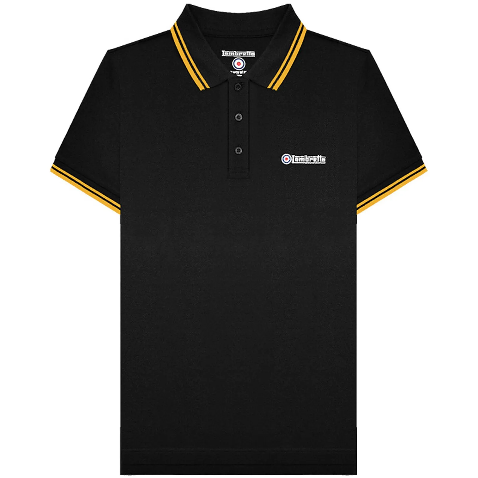 Lambretta Mens Twin Tipped Cotton Polo Shirt