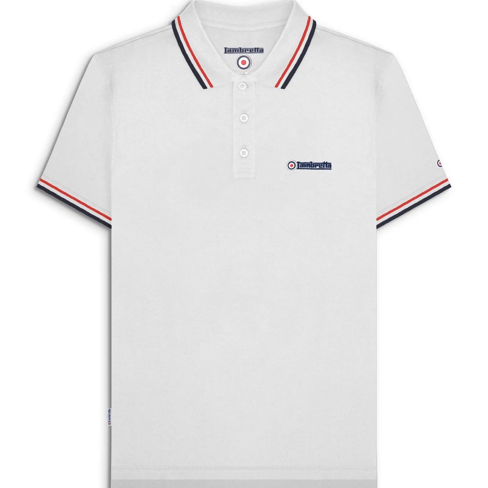 Lambretta Mens Twin Tipped Cotton Polo Shirt