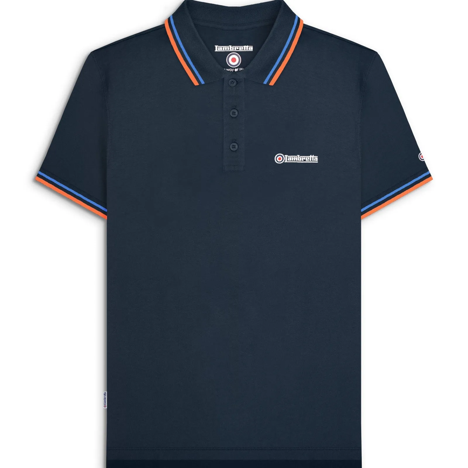 Lambretta Mens Twin Tipped Cotton Polo Shirt
