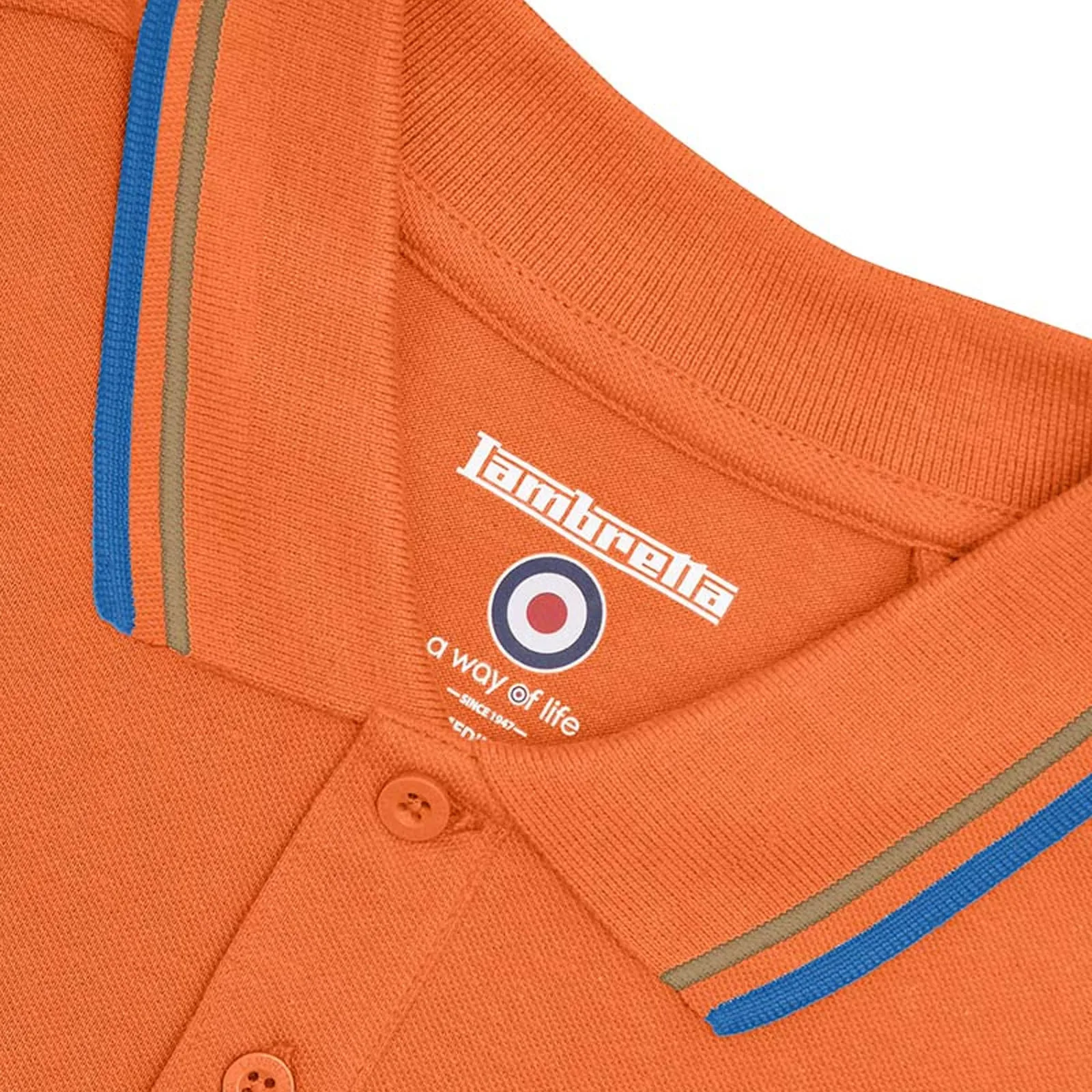 Lambretta Mens Twin Tipped Cotton Polo Shirt
