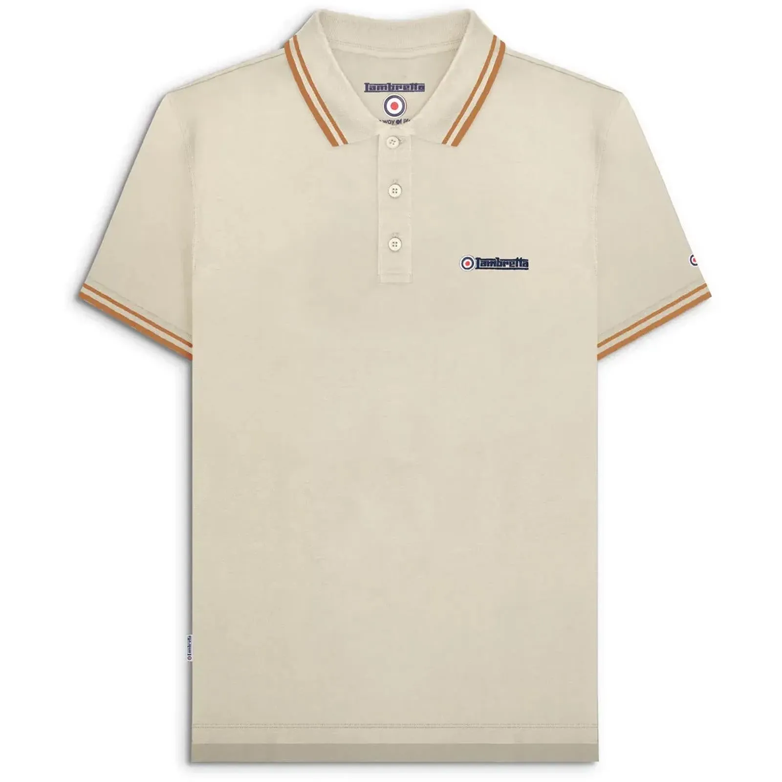 Lambretta Mens Twin Tipped Retro Polo Shirt