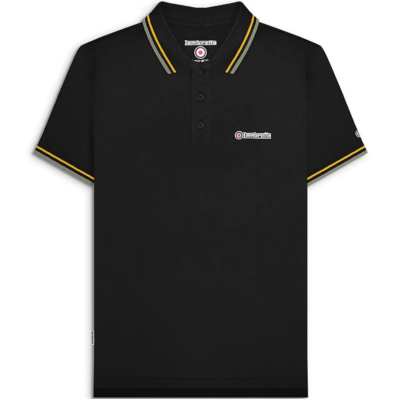 Lambretta Mens Twin Tipped Retro Polo Shirt