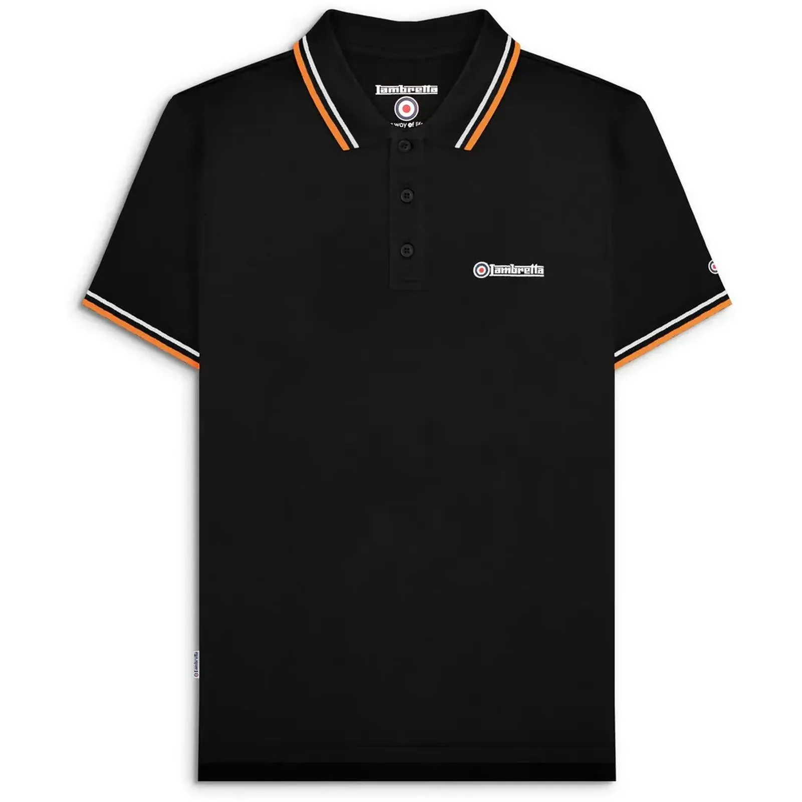 Lambretta Mens Twin Tipped Retro Polo Shirt