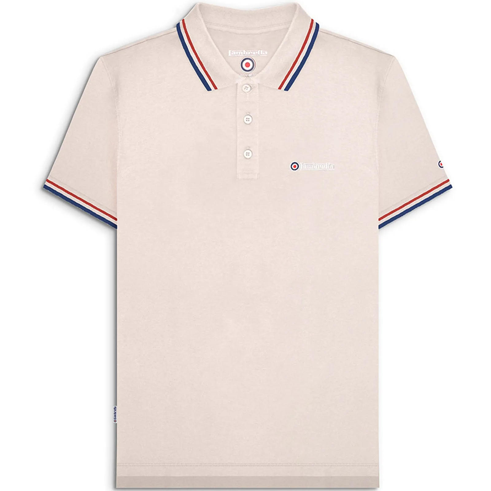 Lambretta Mens Twin Tipped Retro Polo Shirt