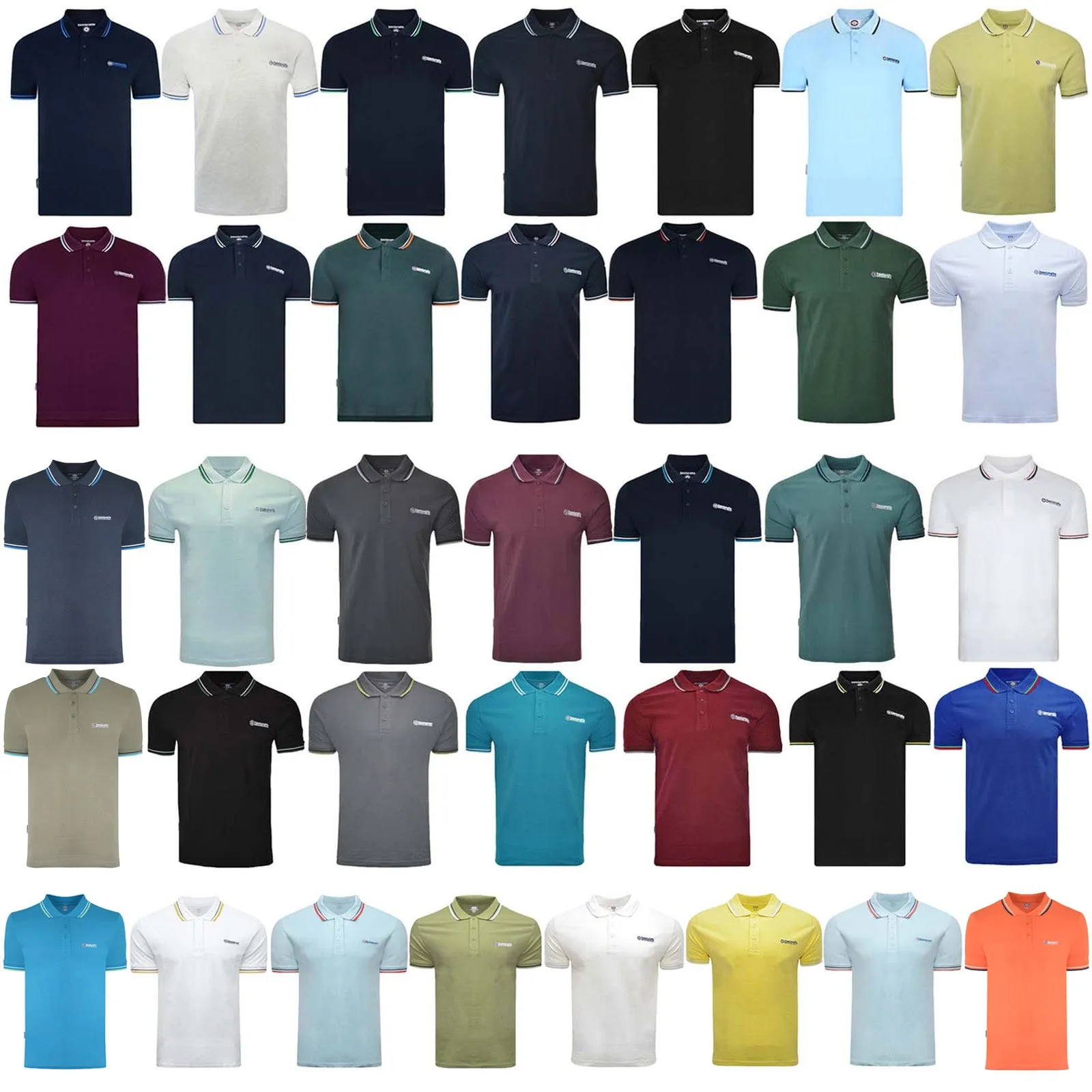 Lambretta Mens Twin Tipped Retro Polo Shirt