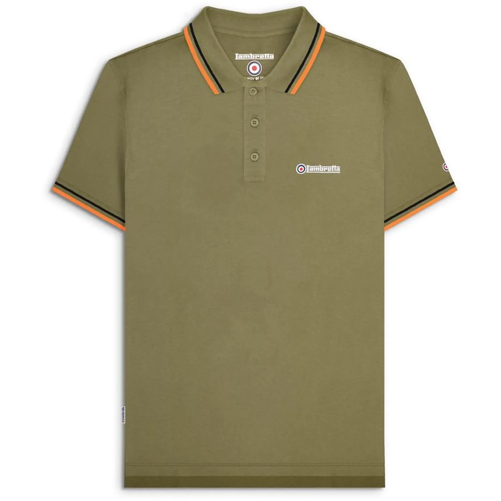 Lambretta Mens Twin Tipped Retro Polo Shirt