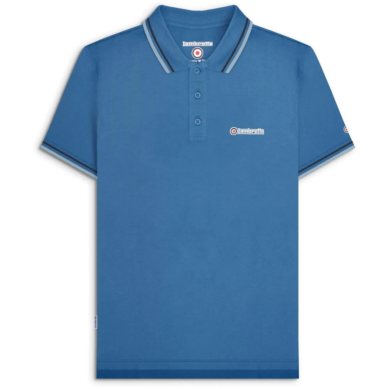 Lambretta Mens Twin Tipped Retro Polo Shirt