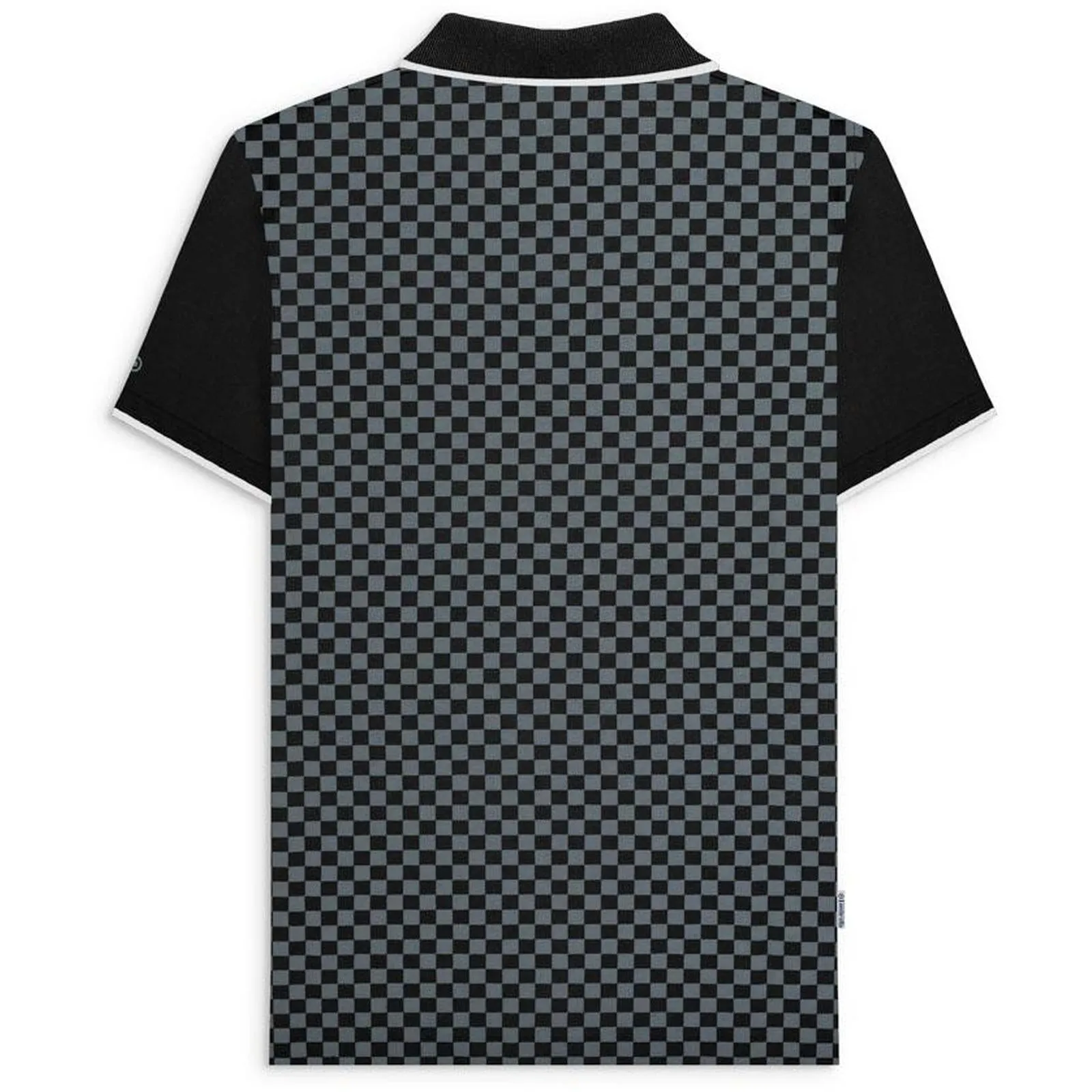 Lambretta Mens Two Tone All Over Print Short Sleeve Polo Shirt