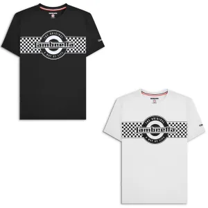Lambretta Mens Two Tone Logo  Crew Neck T-Shirt