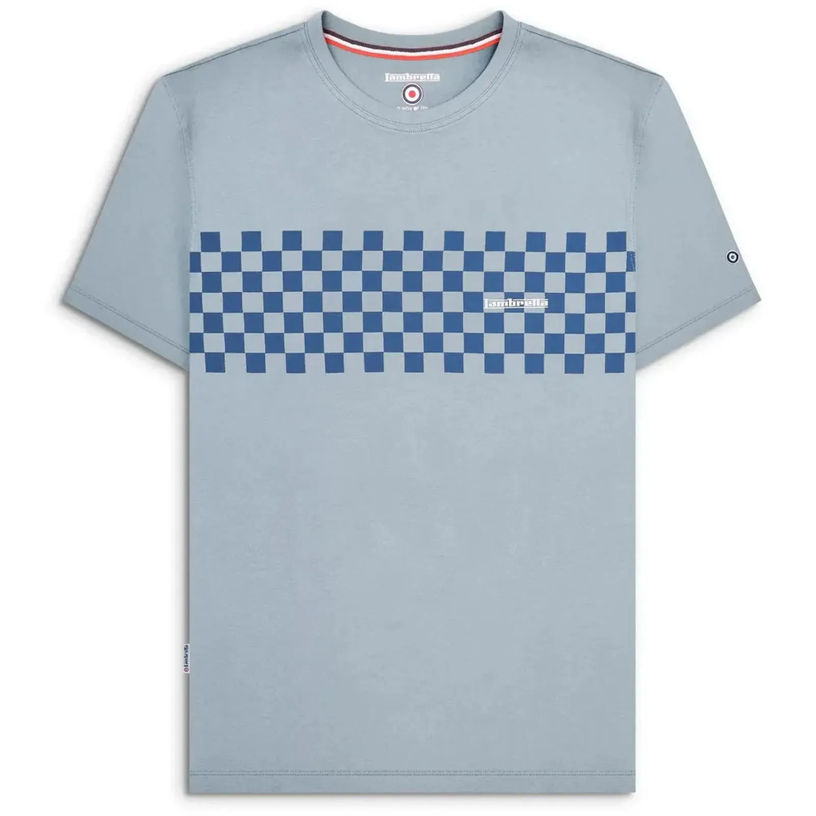 Lambretta Mens Two Tone Panel Short Sleeve Cotton T-Shirt