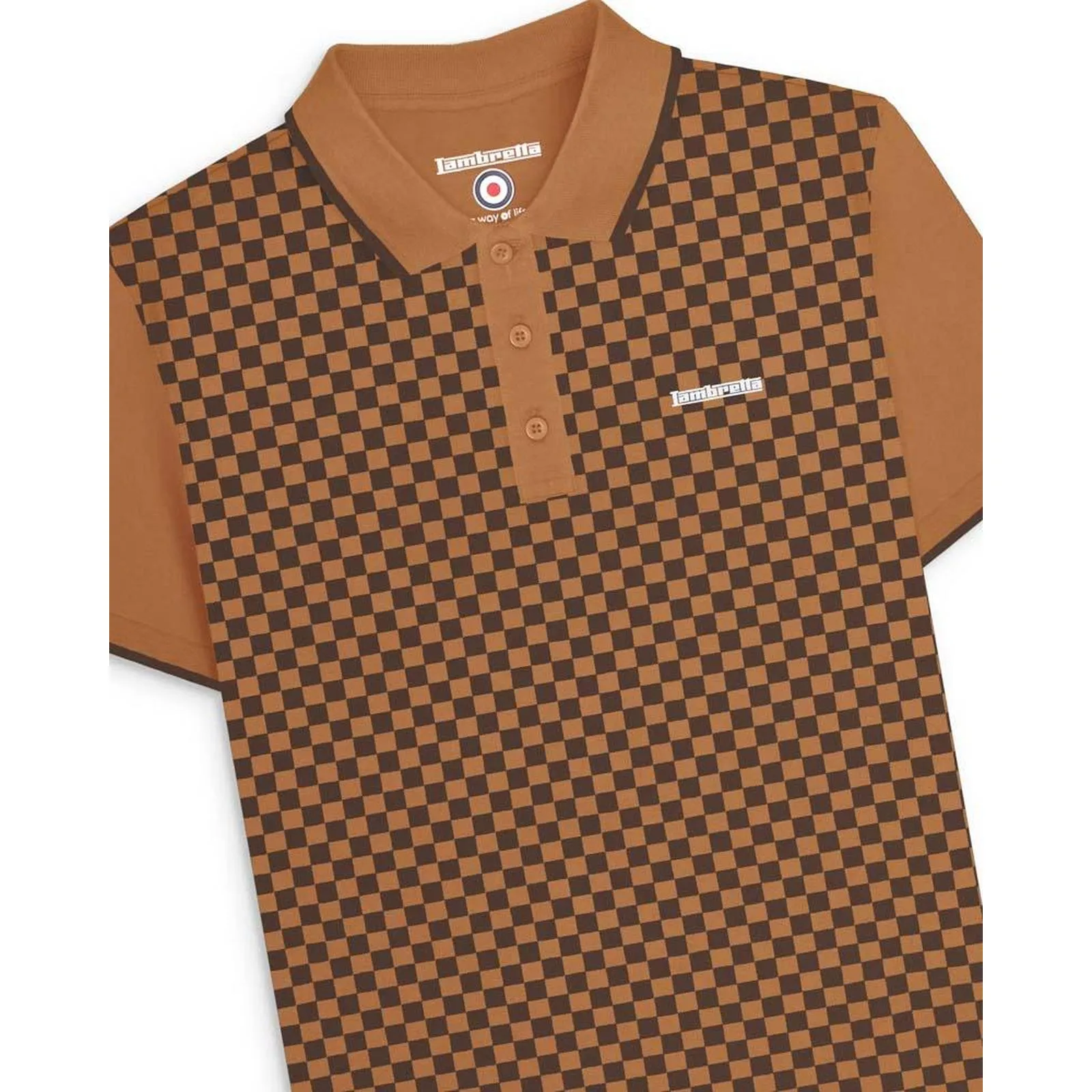 Lambretta Mens Two Tone Polo Shirt