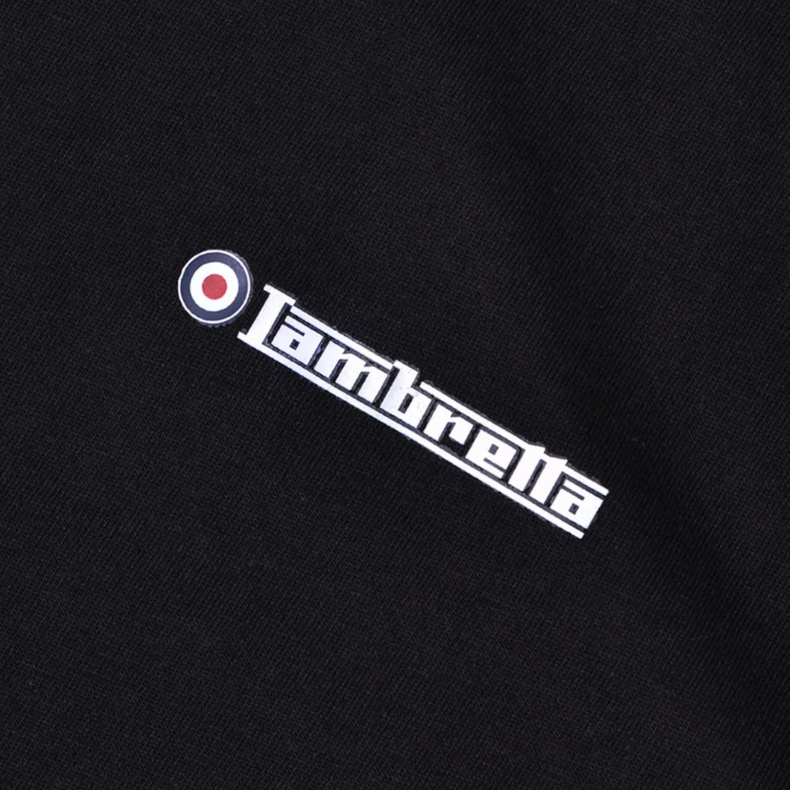 Lambretta Mens Two Toned Taped Checkered T-Shirt - Black